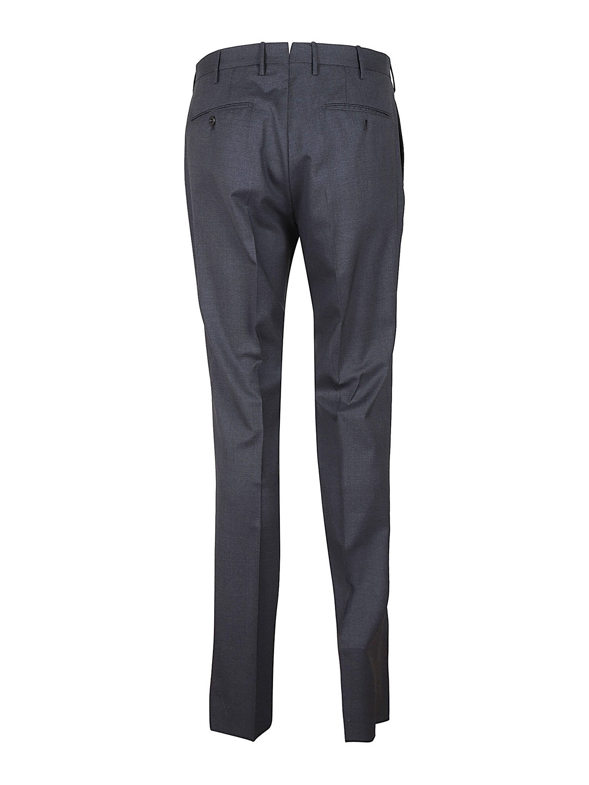 Shop Incotex Virgin Wool Casual Trousers In Gris Oscuro