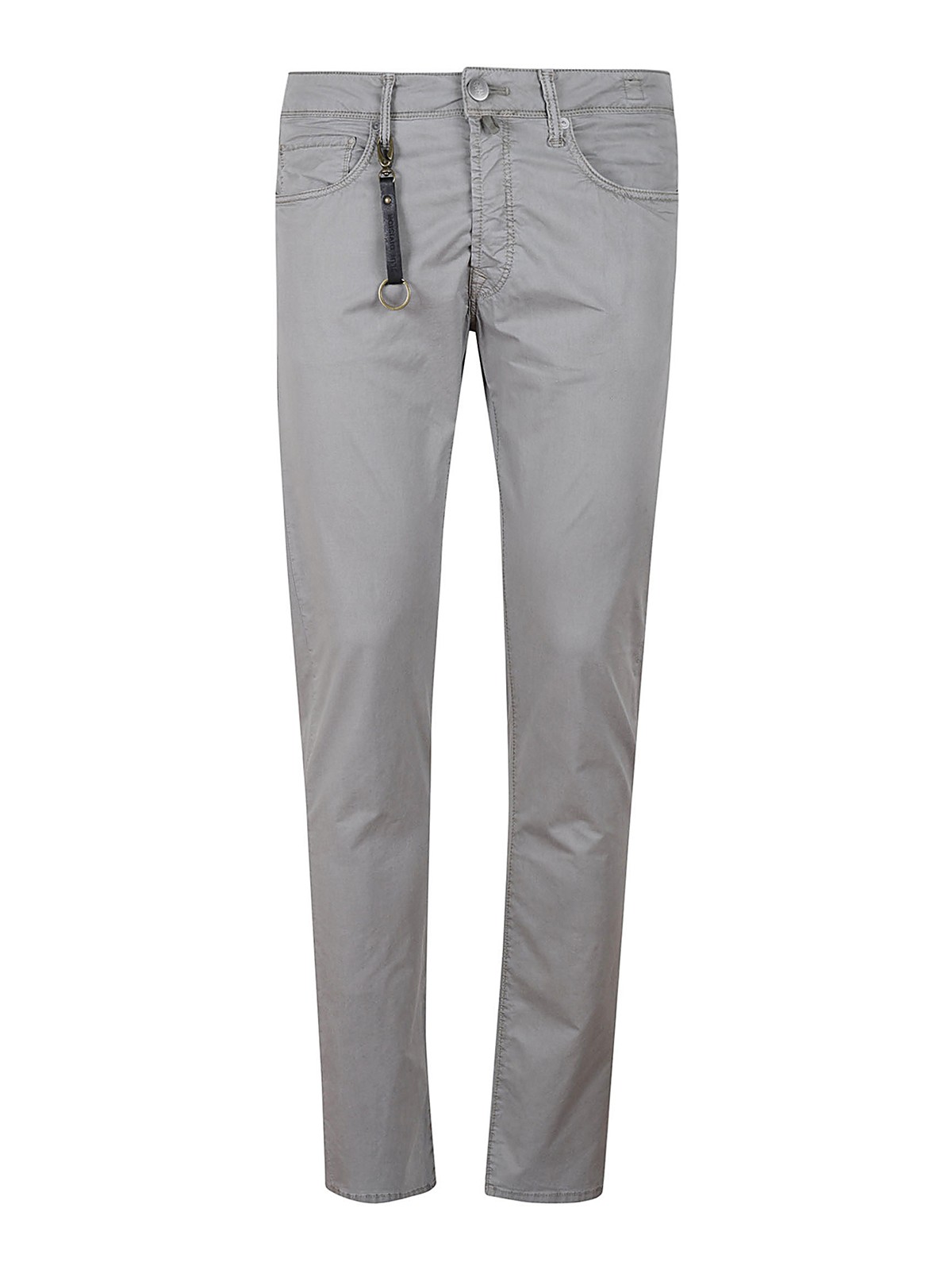 Shop Incotex Straight Leg Stretched Jeans In Grey