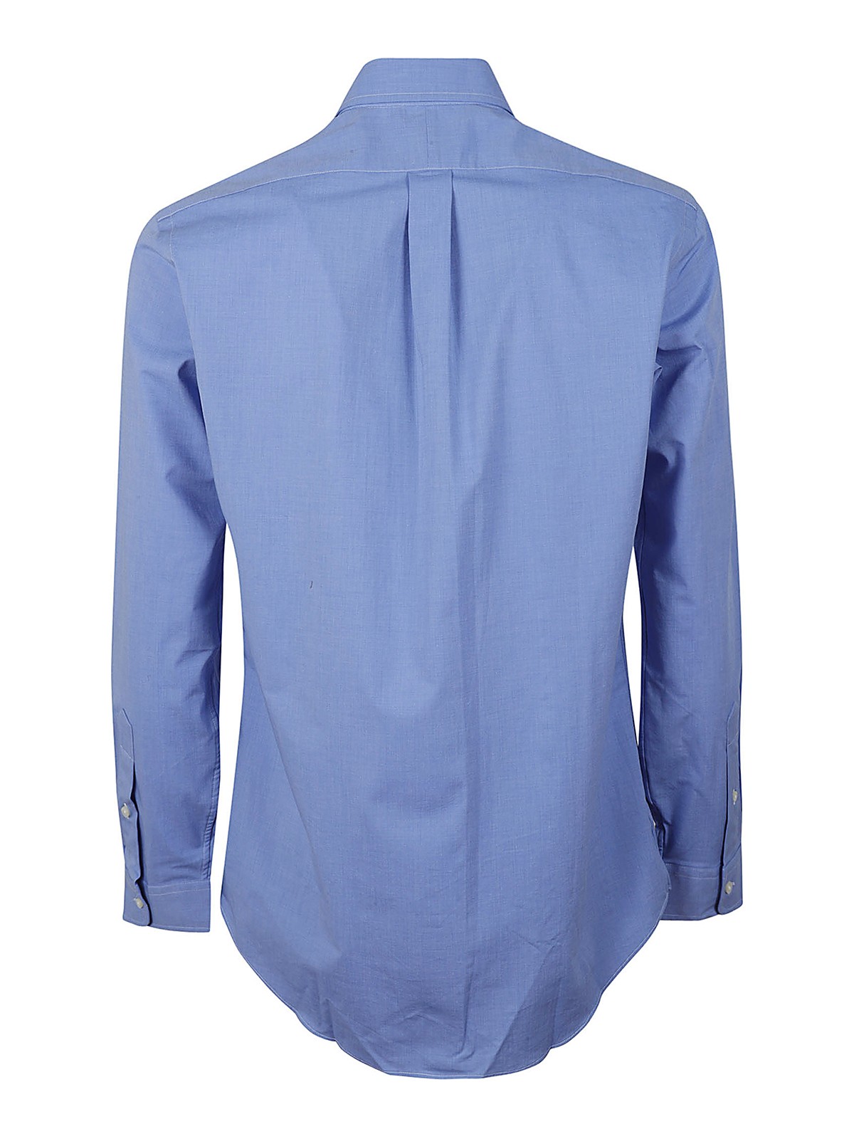 Shop Polo Ralph Lauren Stretched Cotton Shirt In Blue