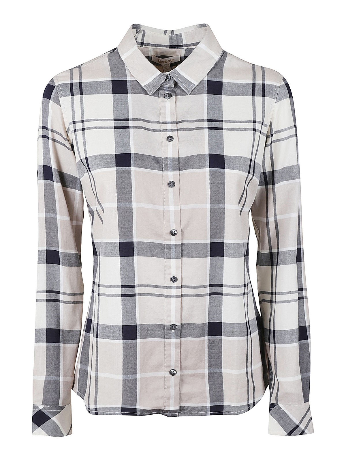 Barbour Check Pattern Shirt In White