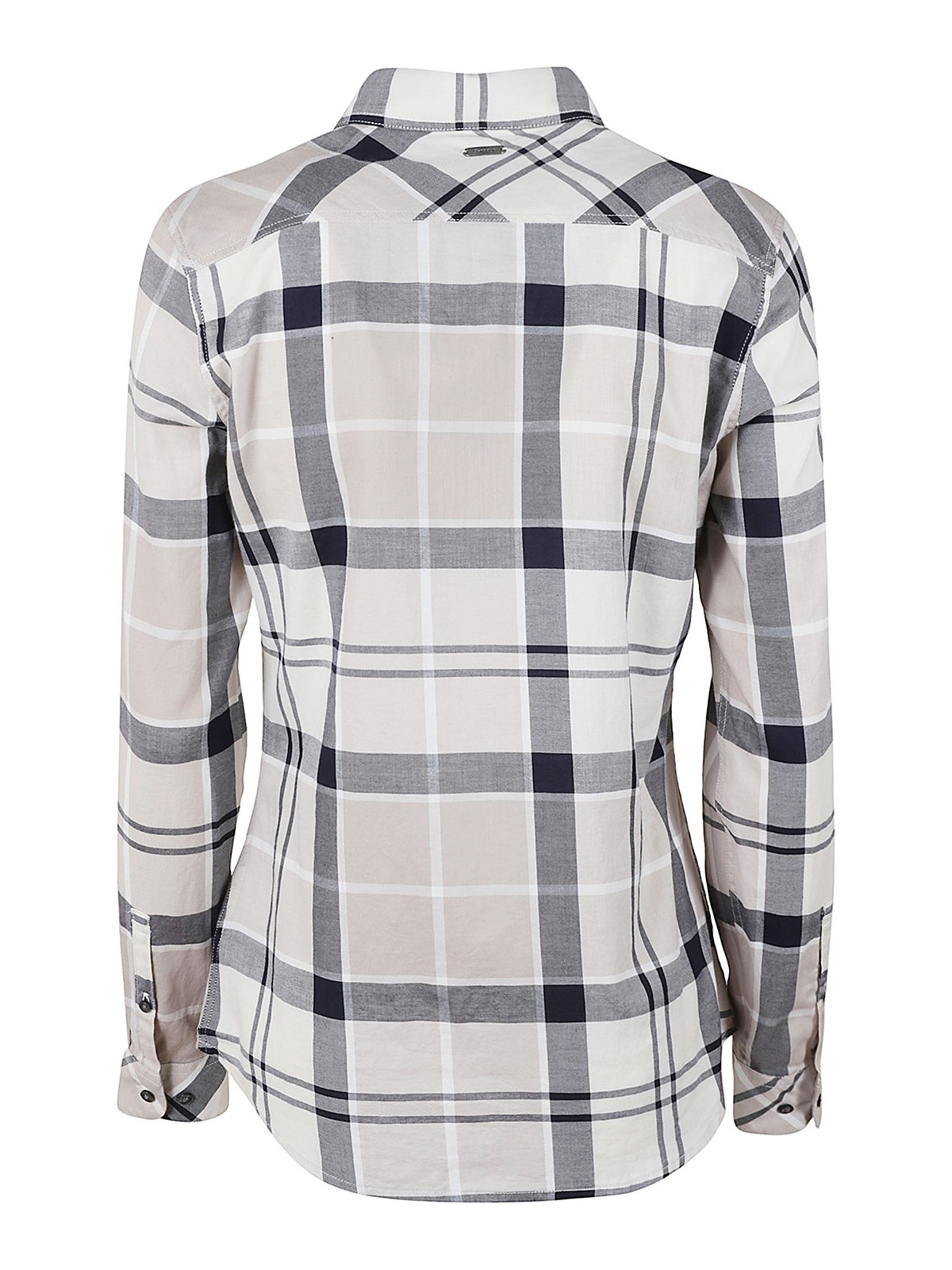 Shop Barbour Check Pattern Shirt In White