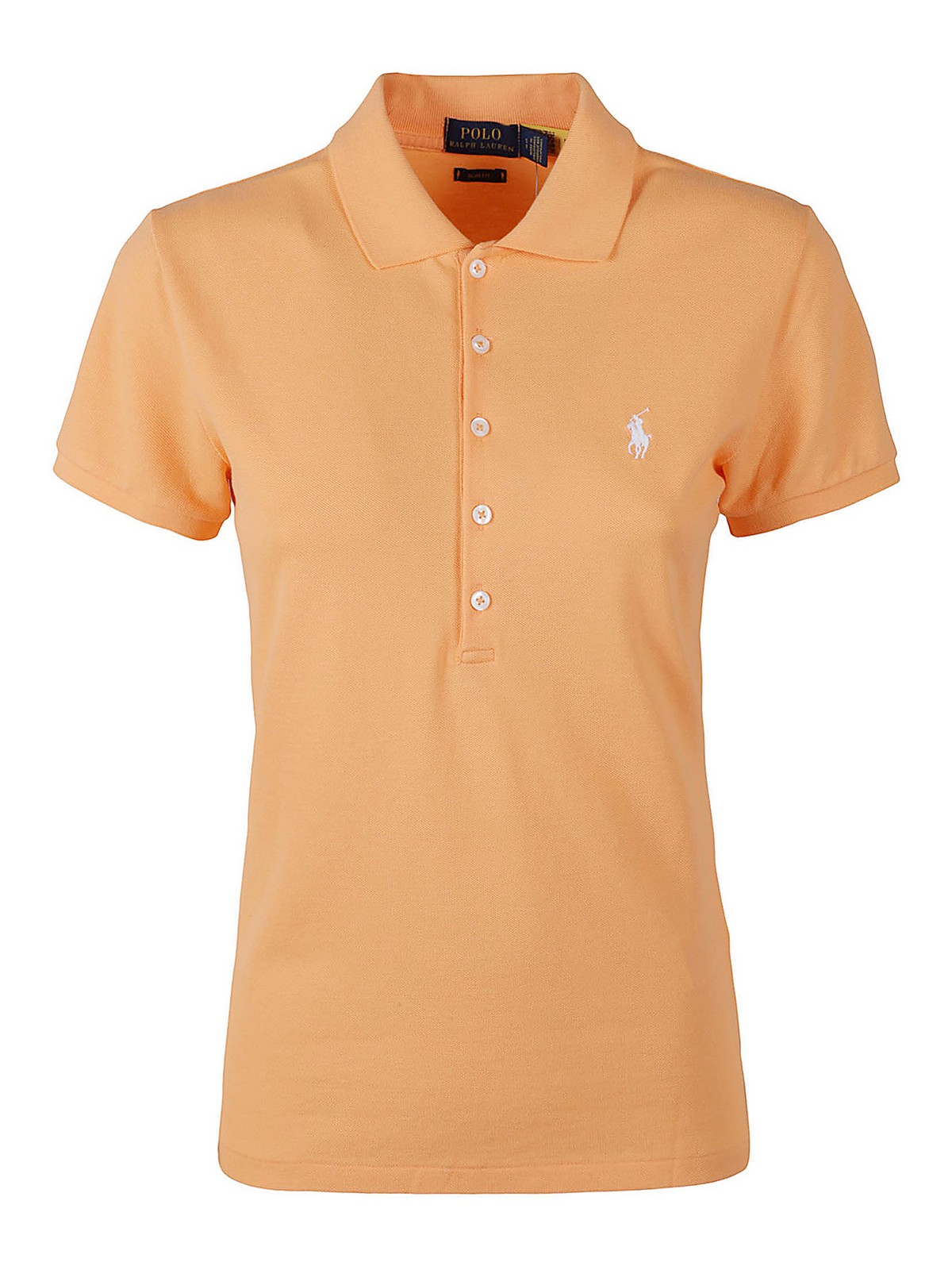 Polo Ralph Lauren Stretched Cotton Polo In Orange