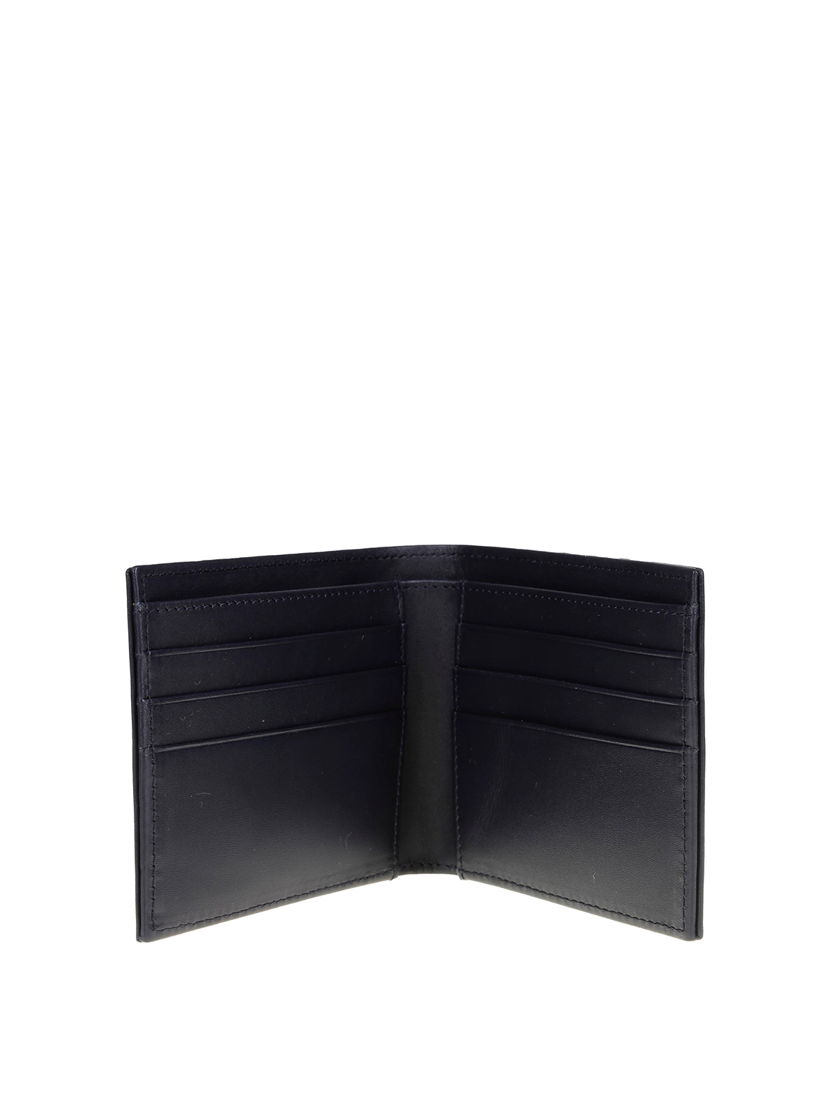 Shop Apc Aly Wallet In Leather With Logo In Dark Blue