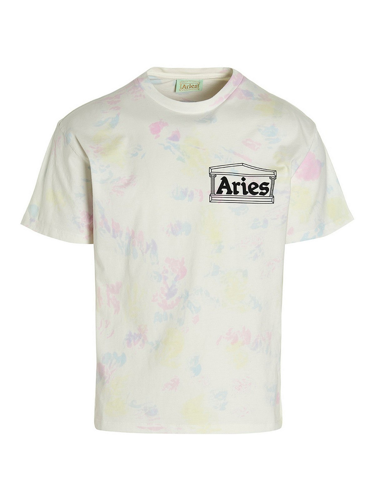 Aries Logo Print T-shirt In Multicolour