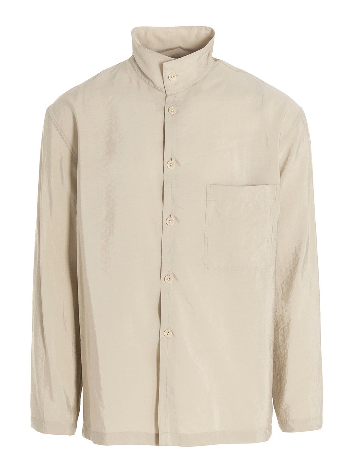トップス LEMAIRE Stand Collar Shirt LEMAIRE Navy Stand Collar Shirt Lemaire