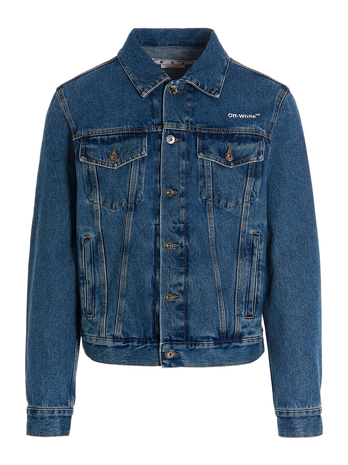 Denim jacket Off-White - Diag tab slim jacket - OMYE079C99DEN0044901