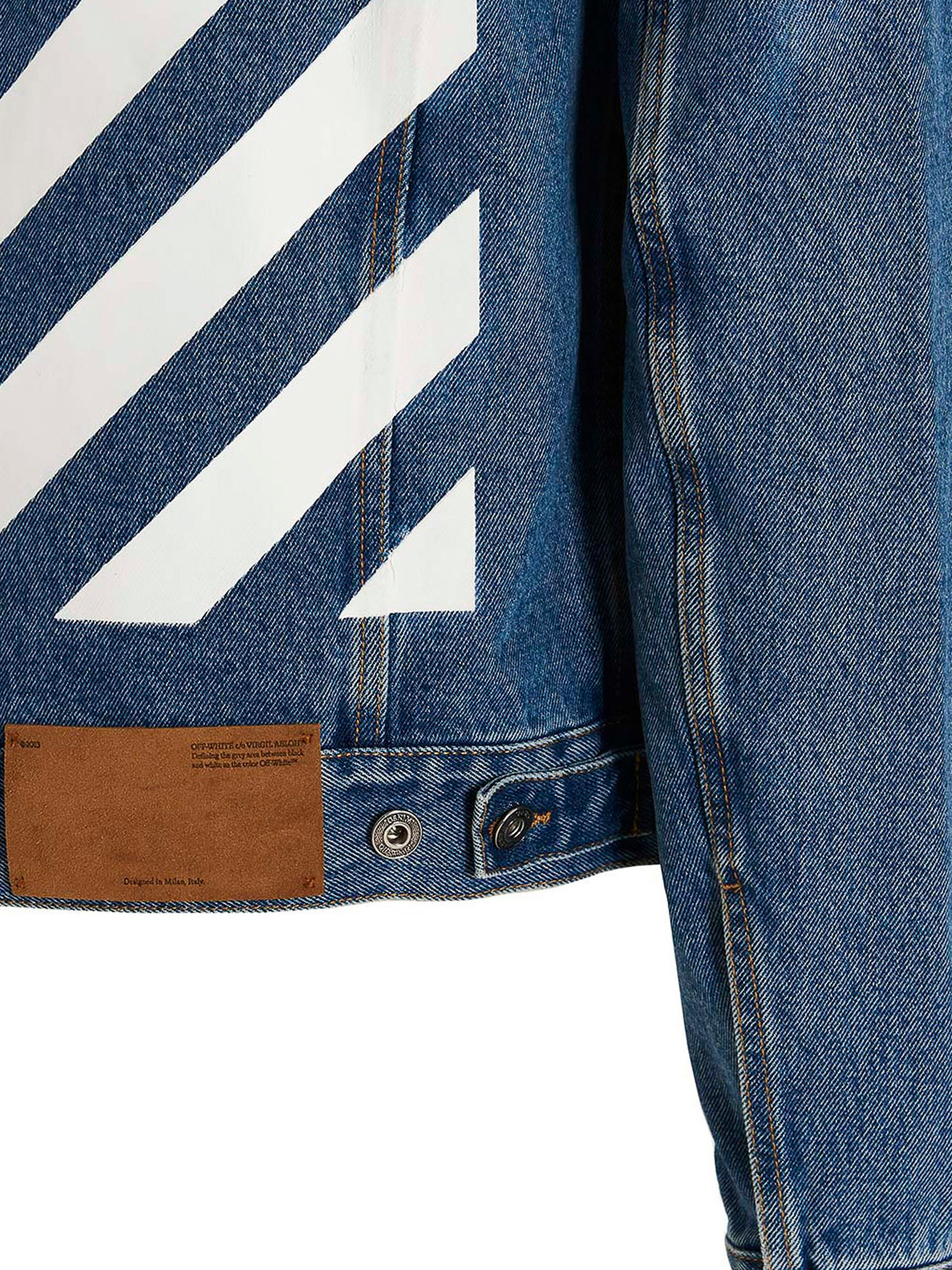 Denim jacket Off-White - Diag tab slim jacket - OMYE079C99DEN0044901