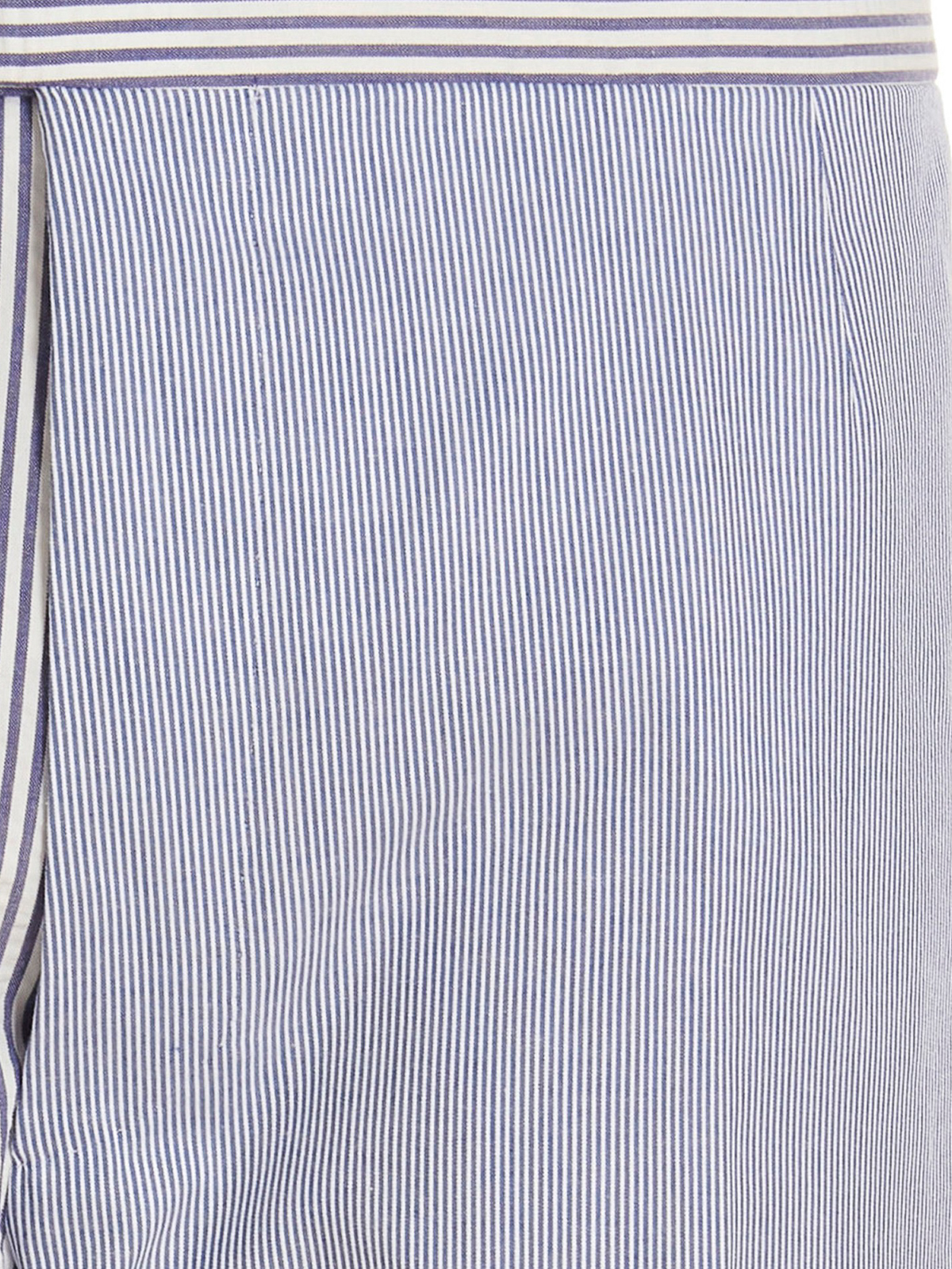 Shop Thom Browne Striped Pants In Light Blue