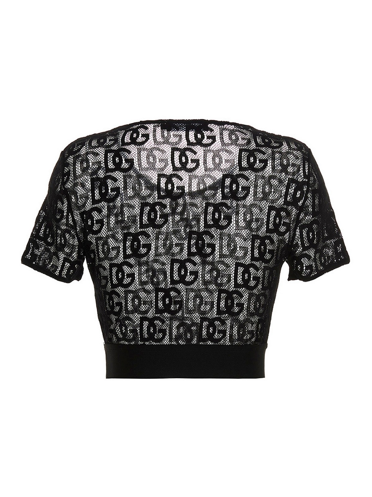 Dolce & Gabbana All-over logo mesh T-shirt|F8T17TFLEAQN0000