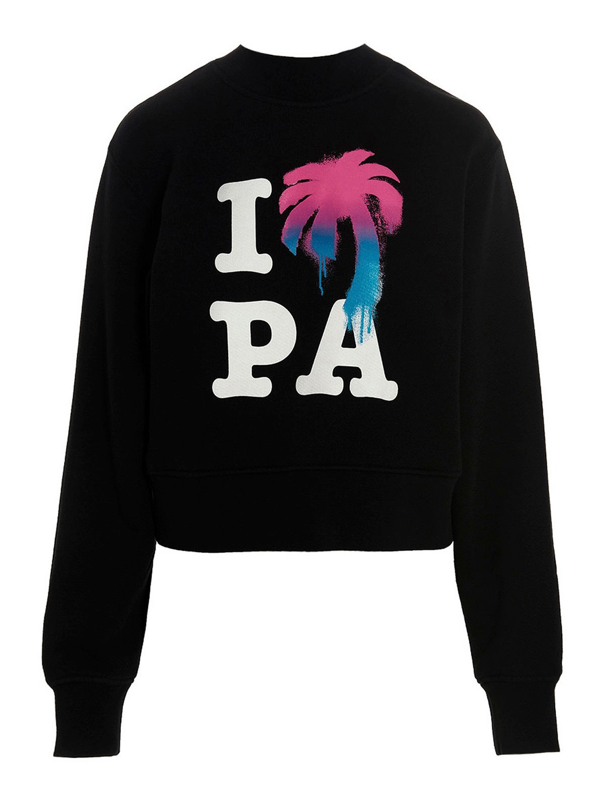 Shop Palm Angels I Love Pa Sweatshirt In Black