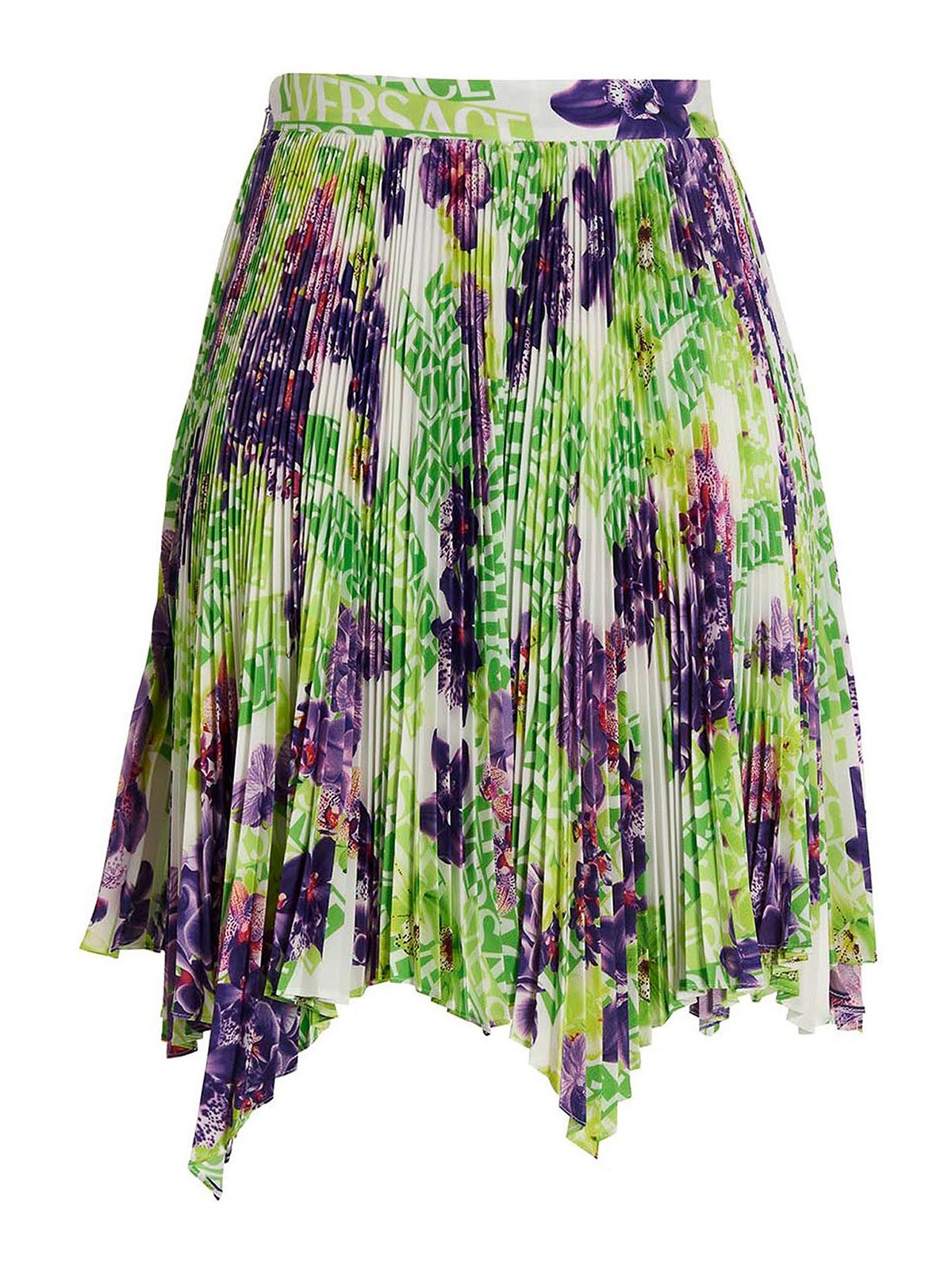 Shop Versace Skirt In Multicolour