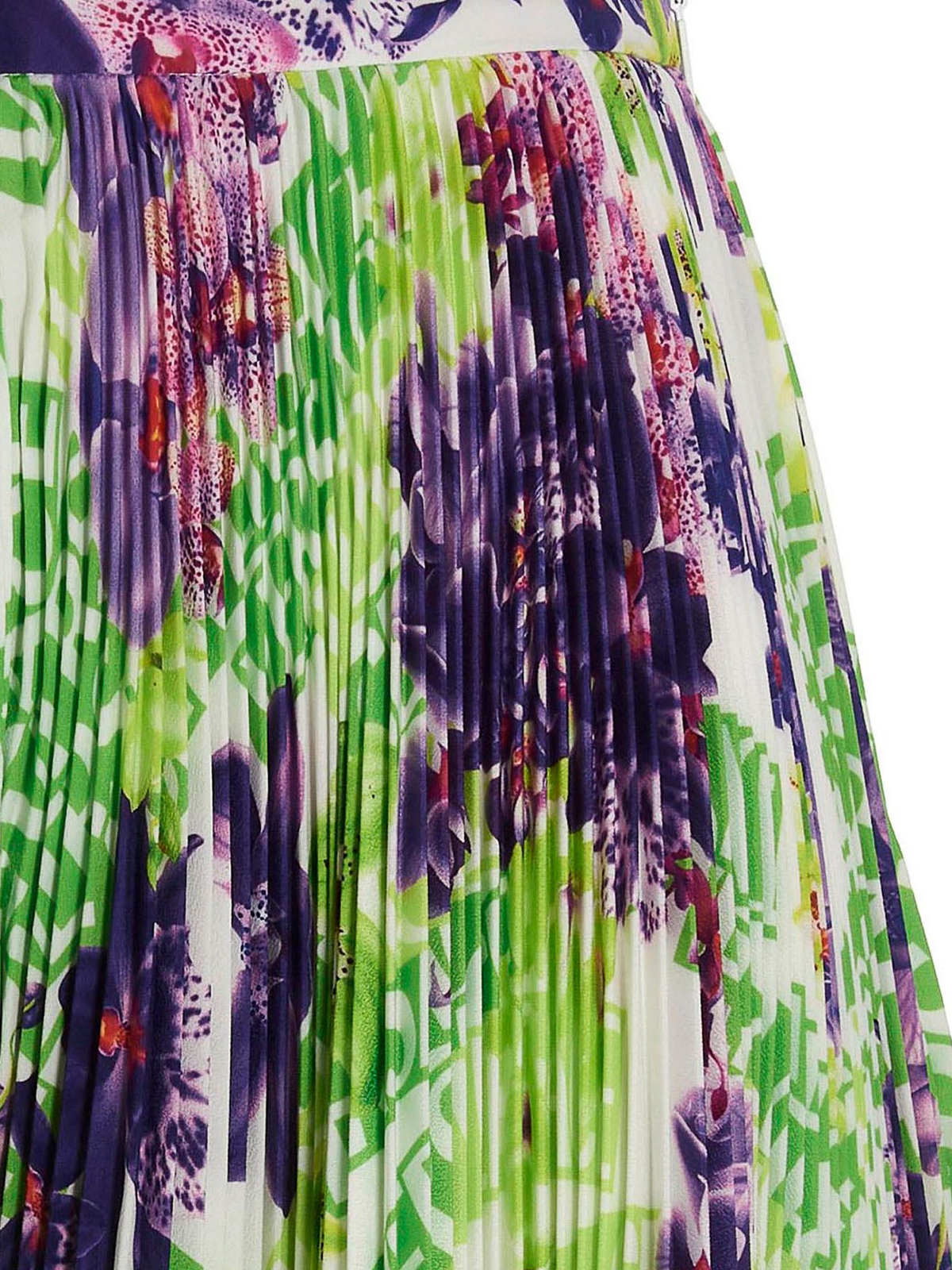 Shop Versace Skirt In Multicolour