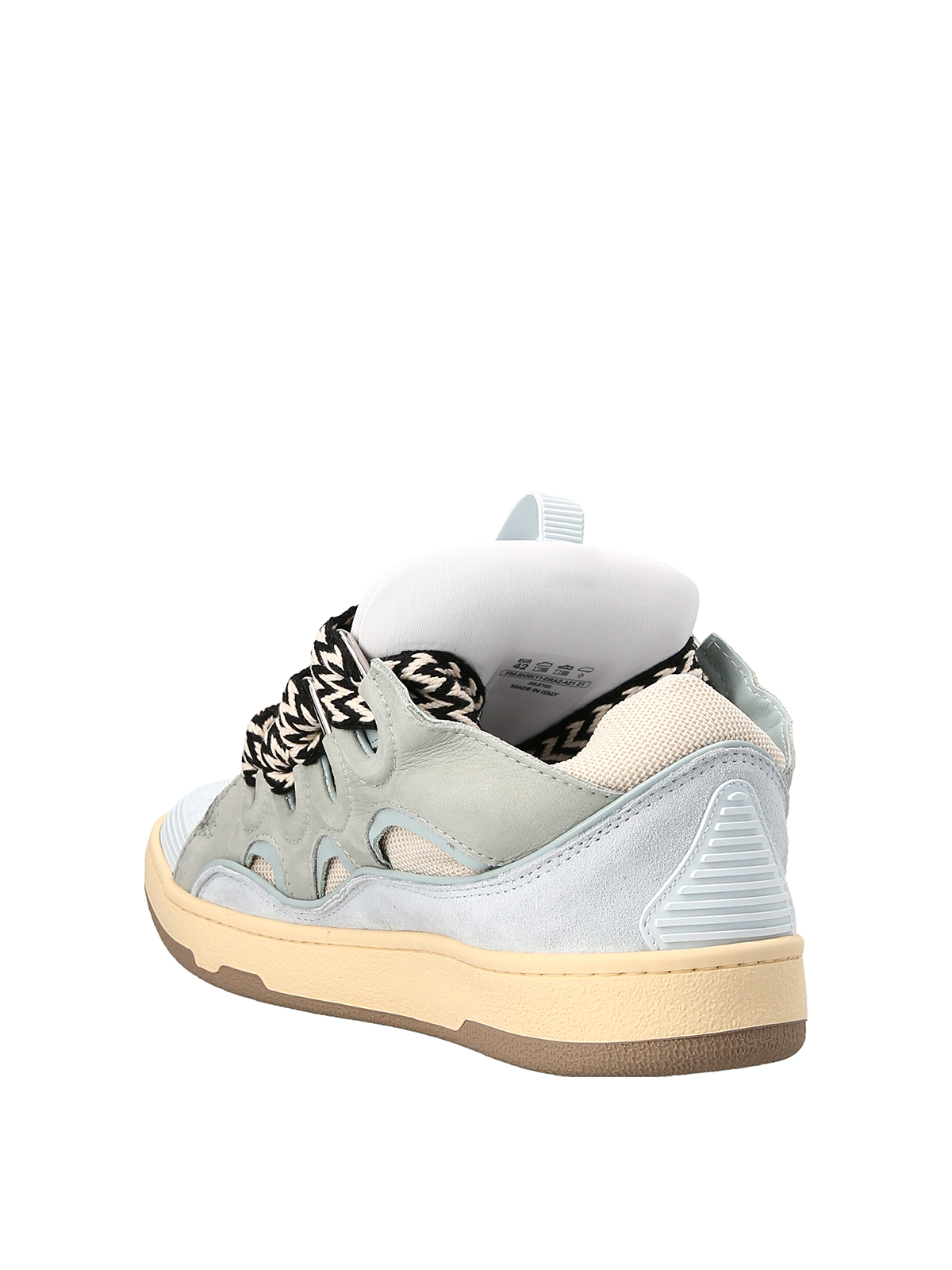 Shop Lanvin Curb Sneakers In Azul Claro