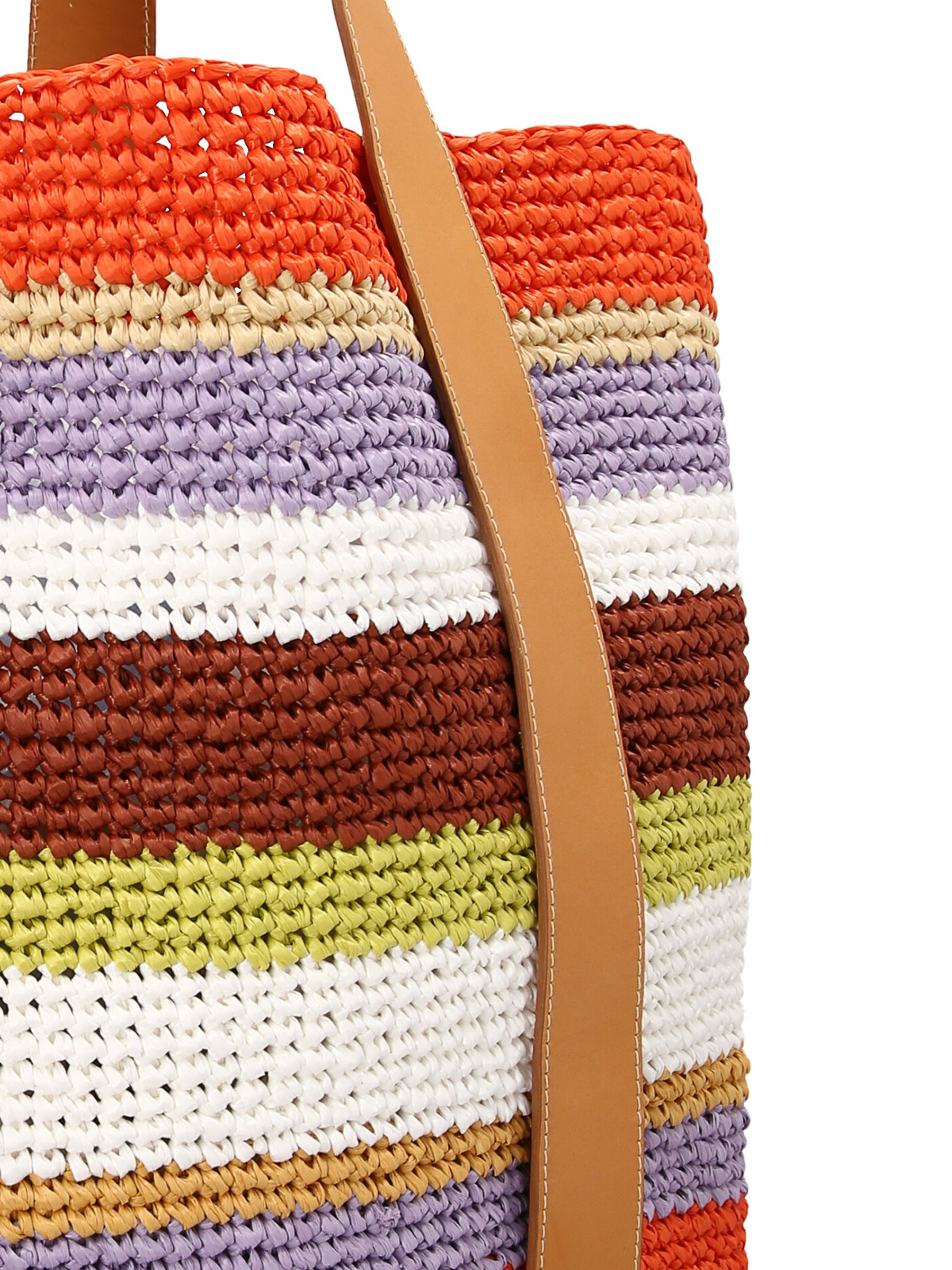 Cross body bags La DoubleJ - Raffia multicolor bucket bag