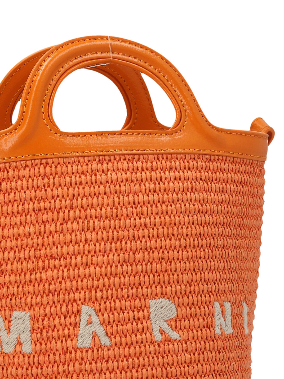 Shop Marni Tropicalia Mini Crossbody Bag In Orange