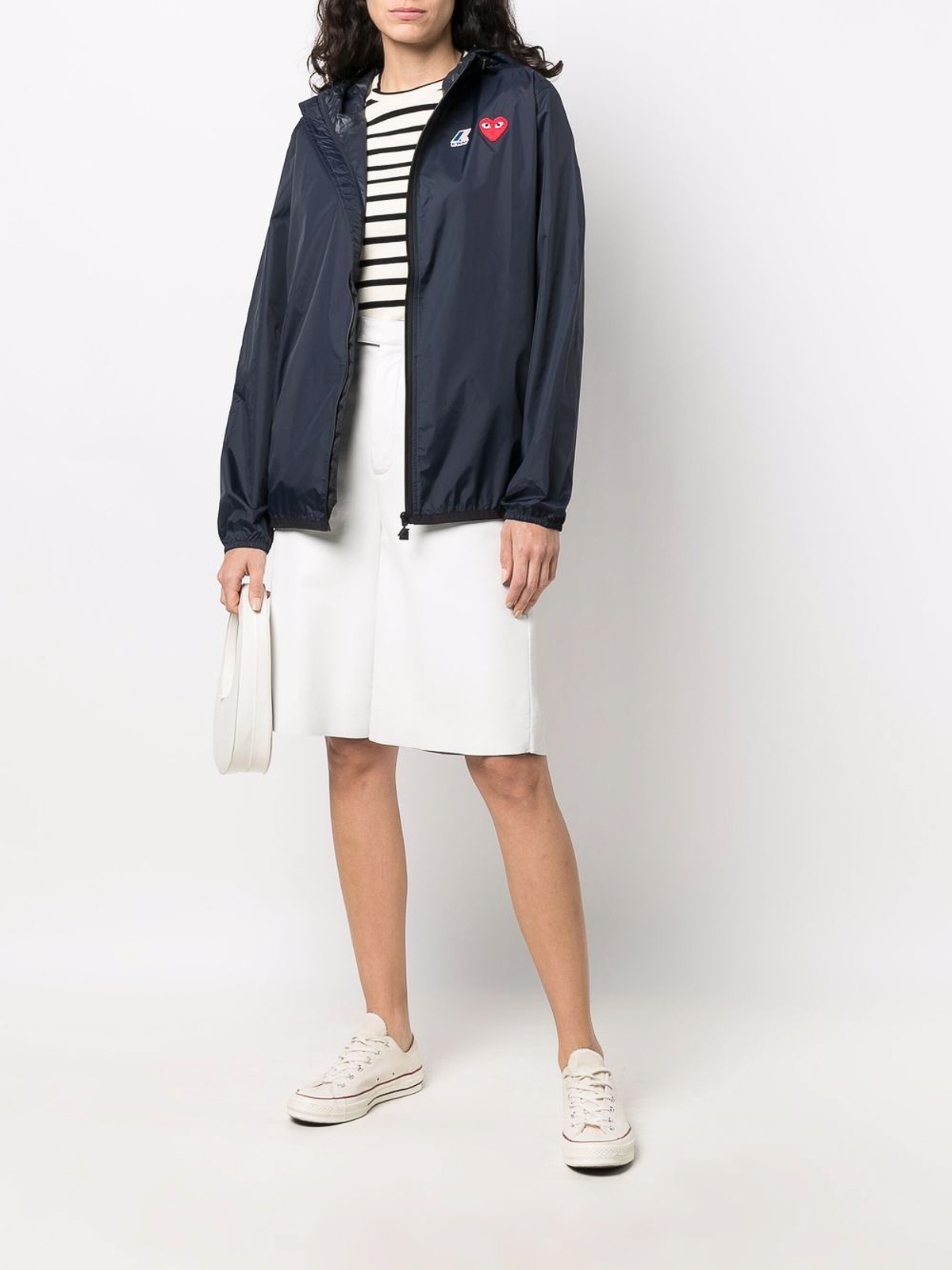 Comme des Garçons Play Navy blue zip-up jacket - Men | P1J501NAVY1