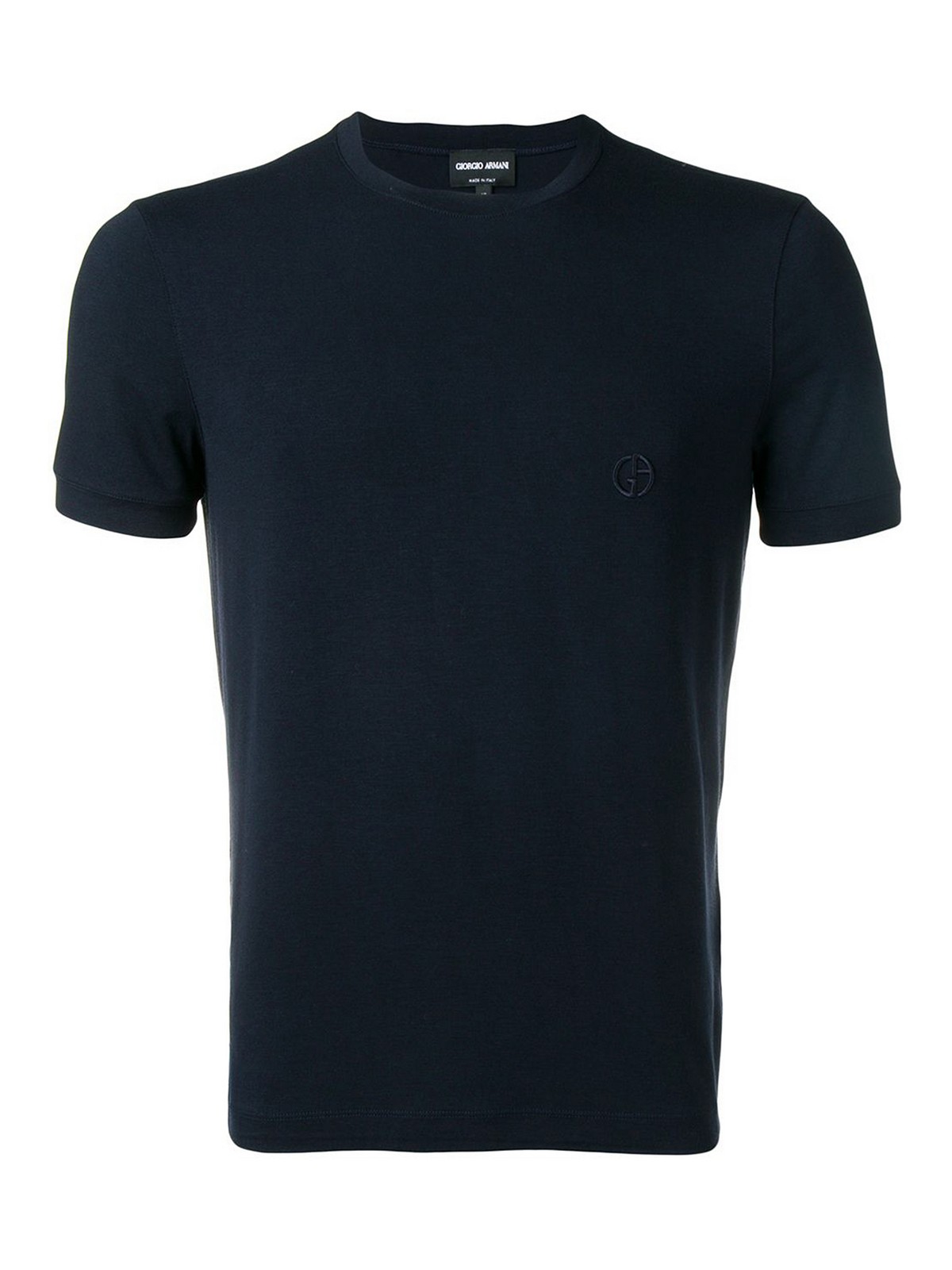 Giorgio Armani Embroidered Logo T-Shirt - Blue - 52