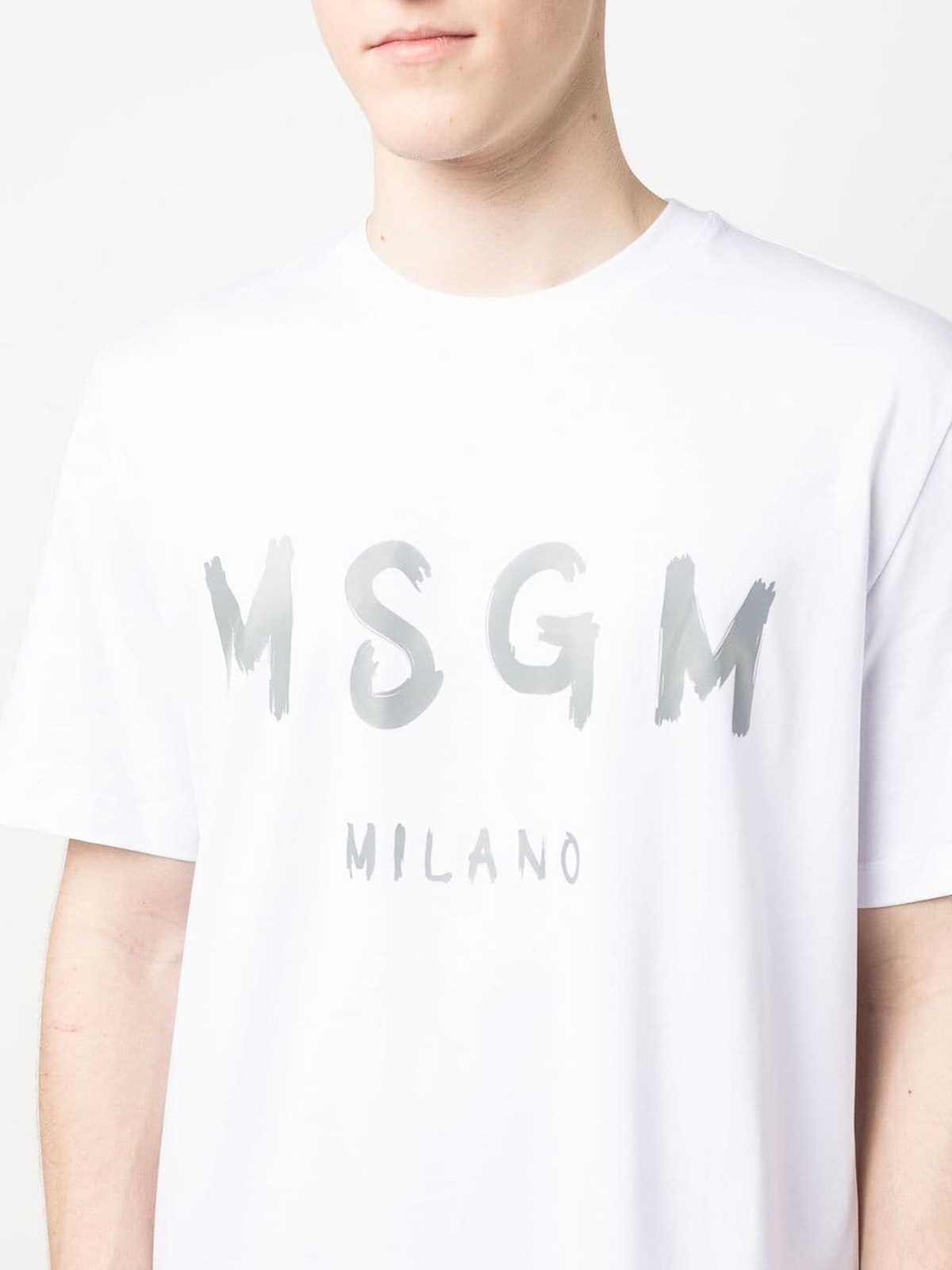 M.S.G.M. T-Shirt - Blanc - Blanc - Homme | 3440MM51023700201