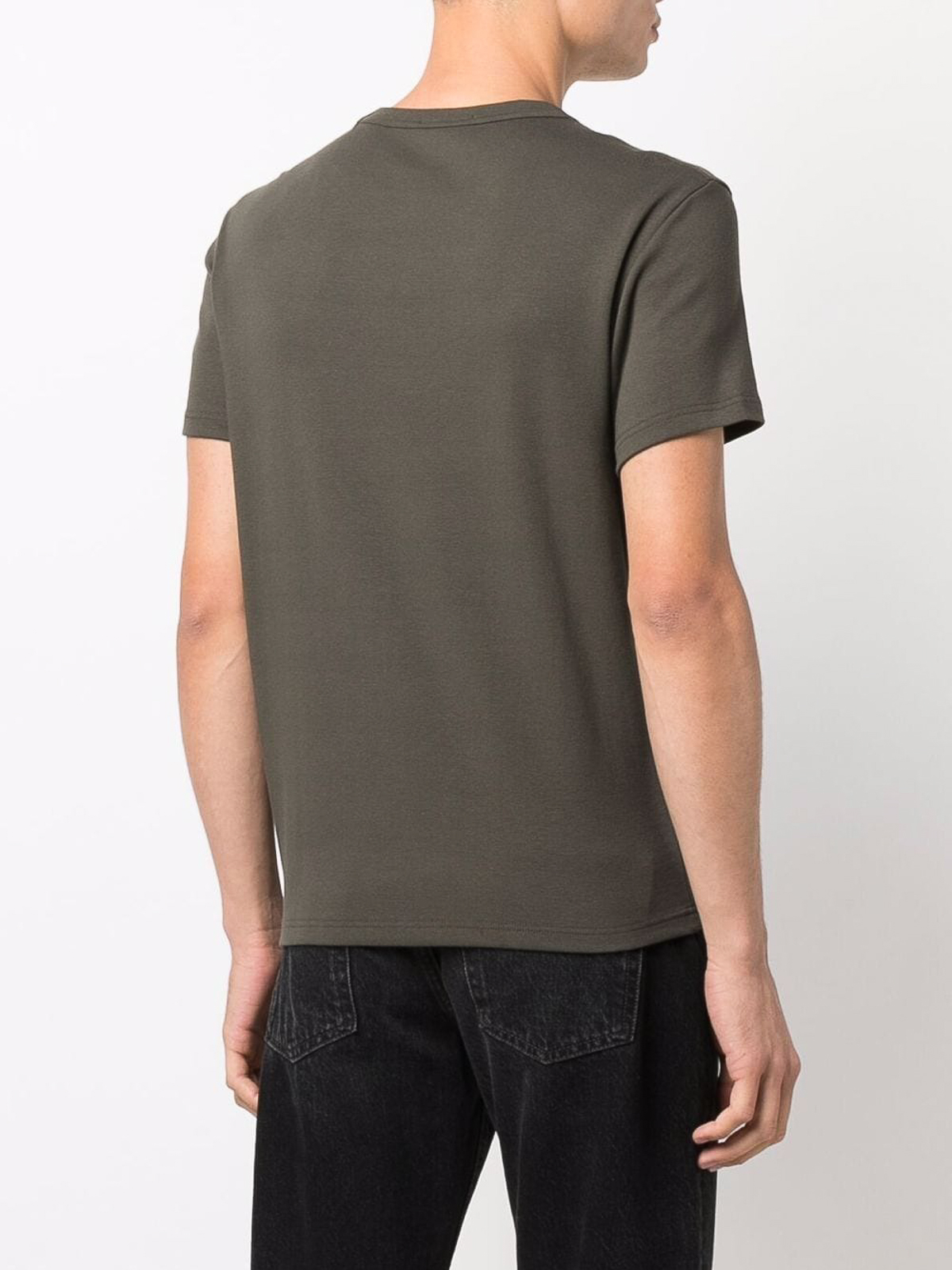 Shop Tom Ford Dark Grey Cotton Blend Tee