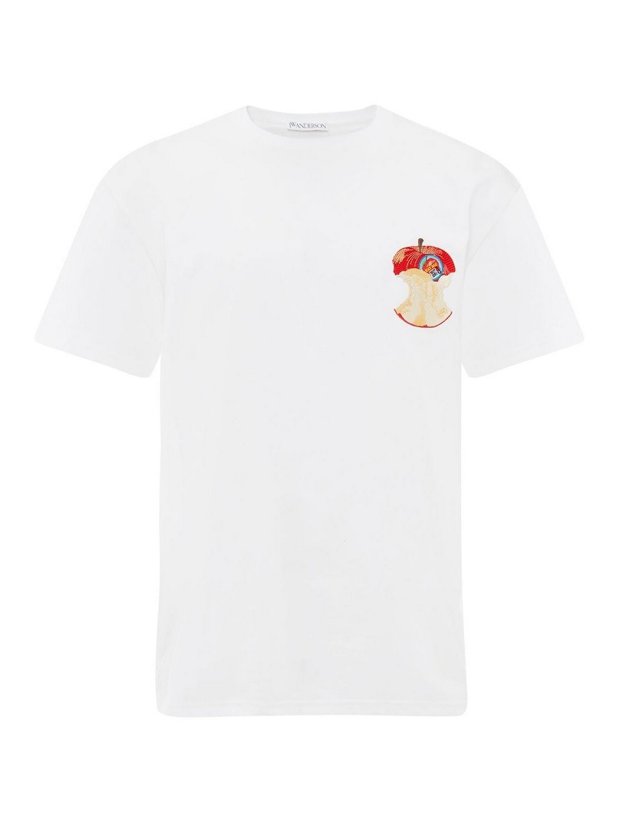 J.W. Anderson Apple core logo-print Tee - White