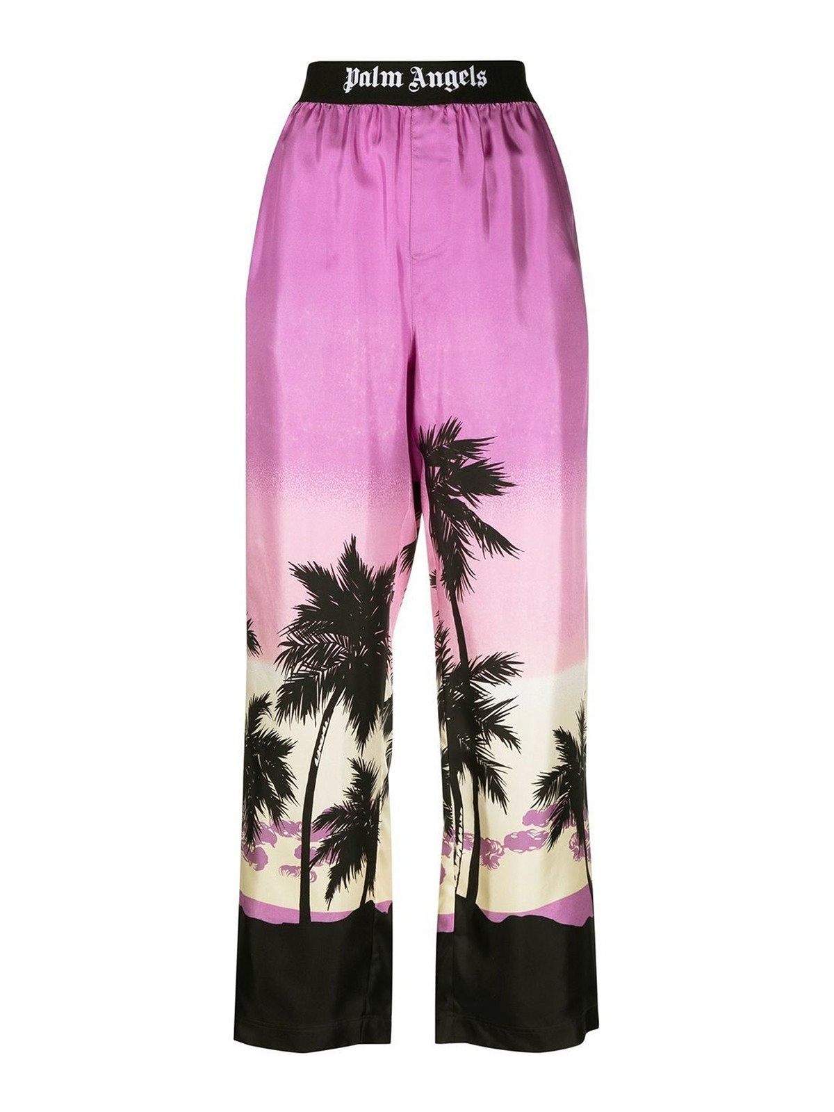 Shop Palm Angels Stretch Design Casual Trousers In Light Purple