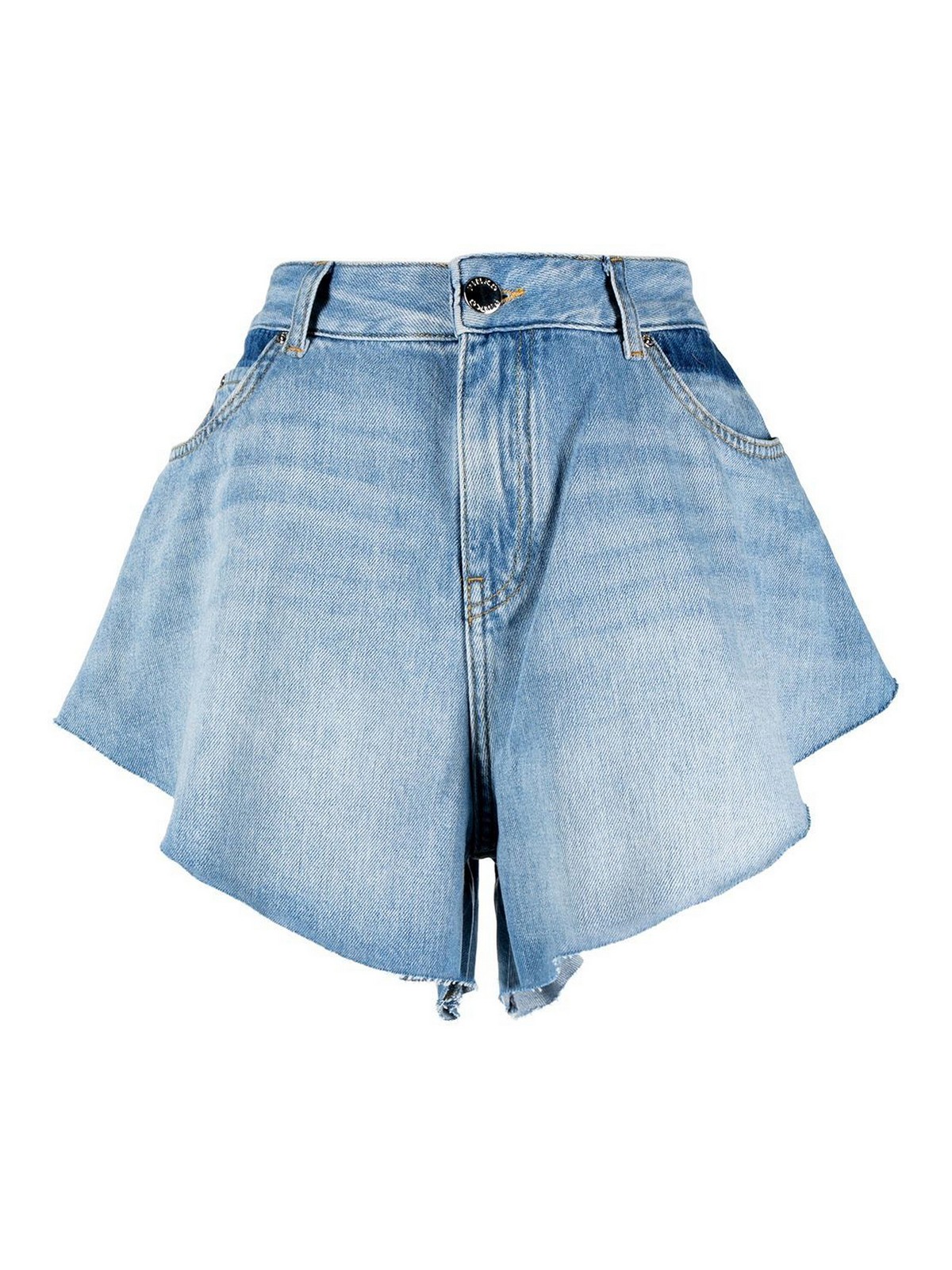 Pinko Calma bleached denim shorts - Light Wash | 100395A0FVPJM
