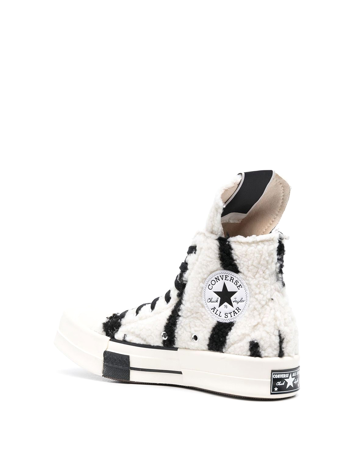 Shop Converse Square-toe Shearling Sneakers In White