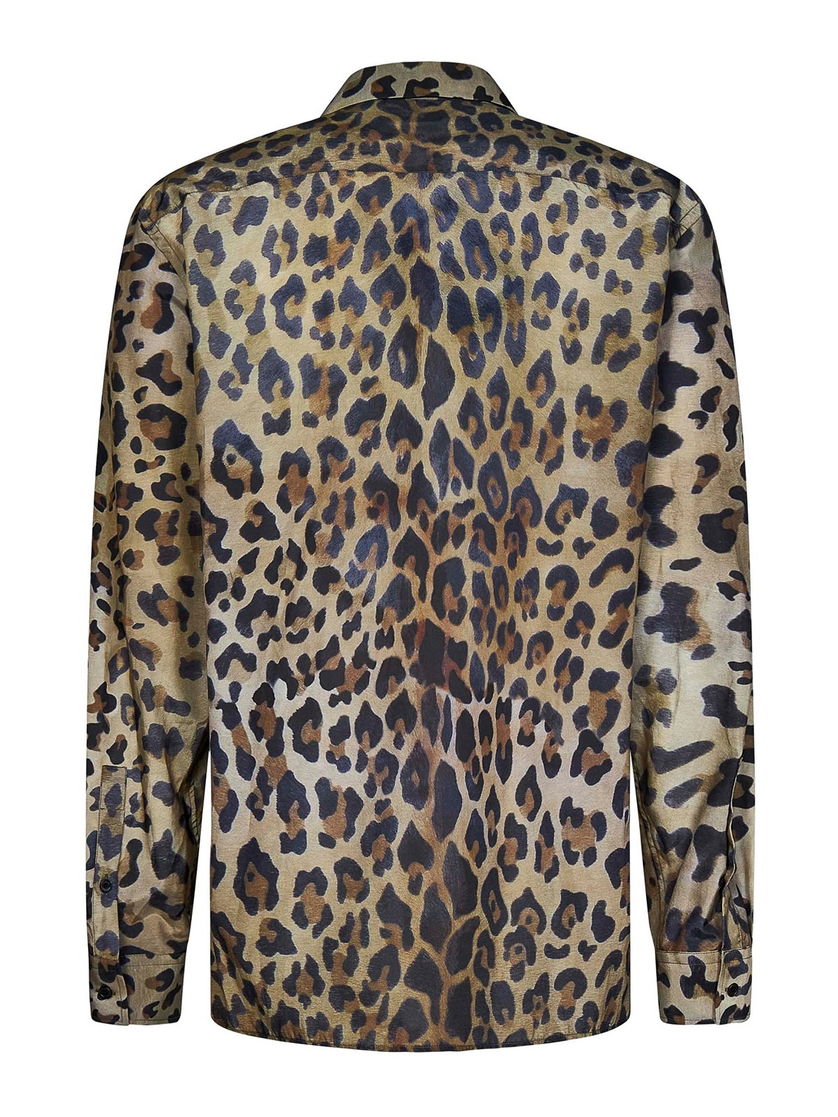 Shop Balmain Leopard Printed Shirt In Brown