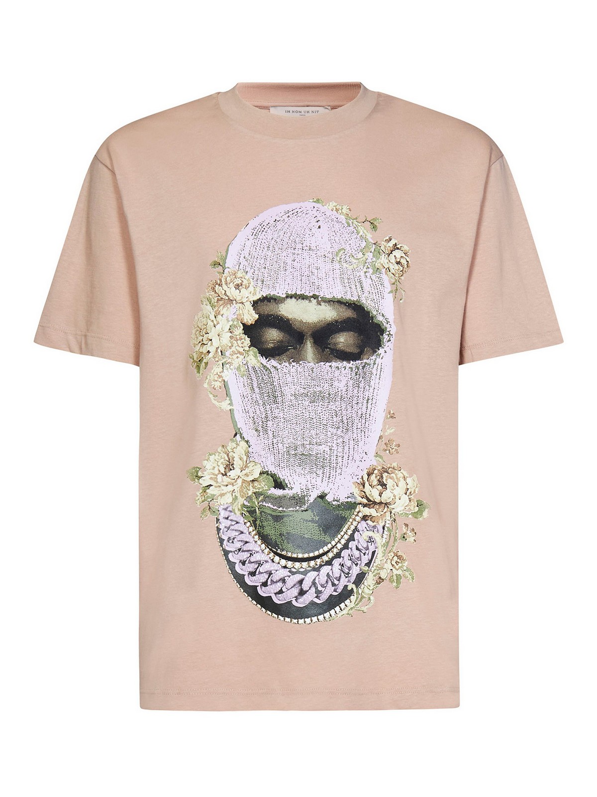 Ih Nom Uh Nit Graphic printed cotton T-shirt - Beige|NUS23241043