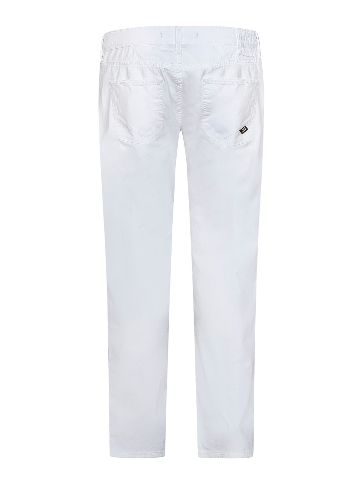 Shop Incotex Key Chain Detailed Straight Leg Jeans In White