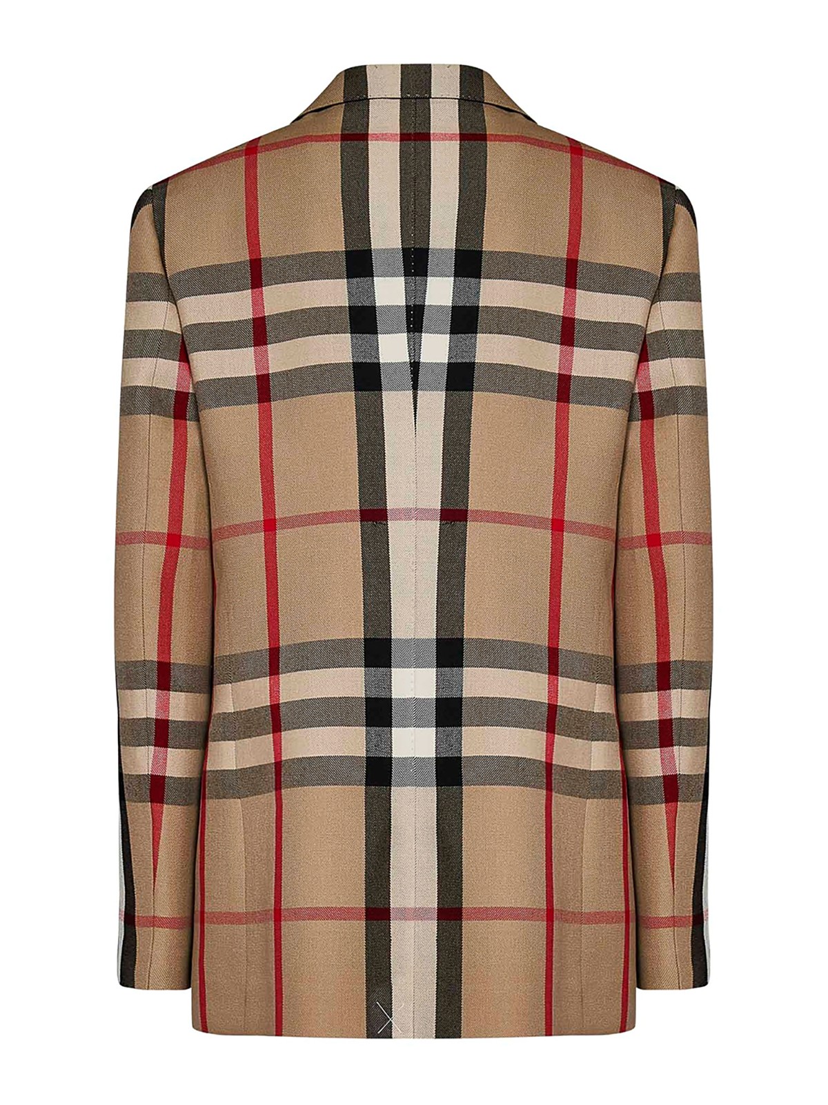 Burberry Single-breasted check patterned wool blazer|8063241