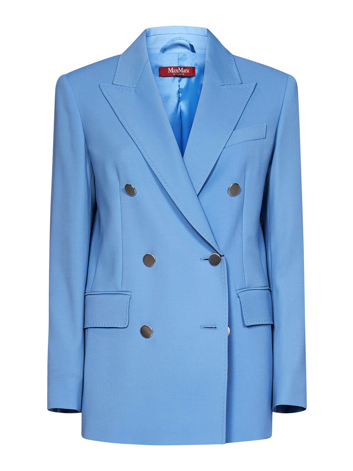Max Mara Double-breasted wool blazer with peak lapel