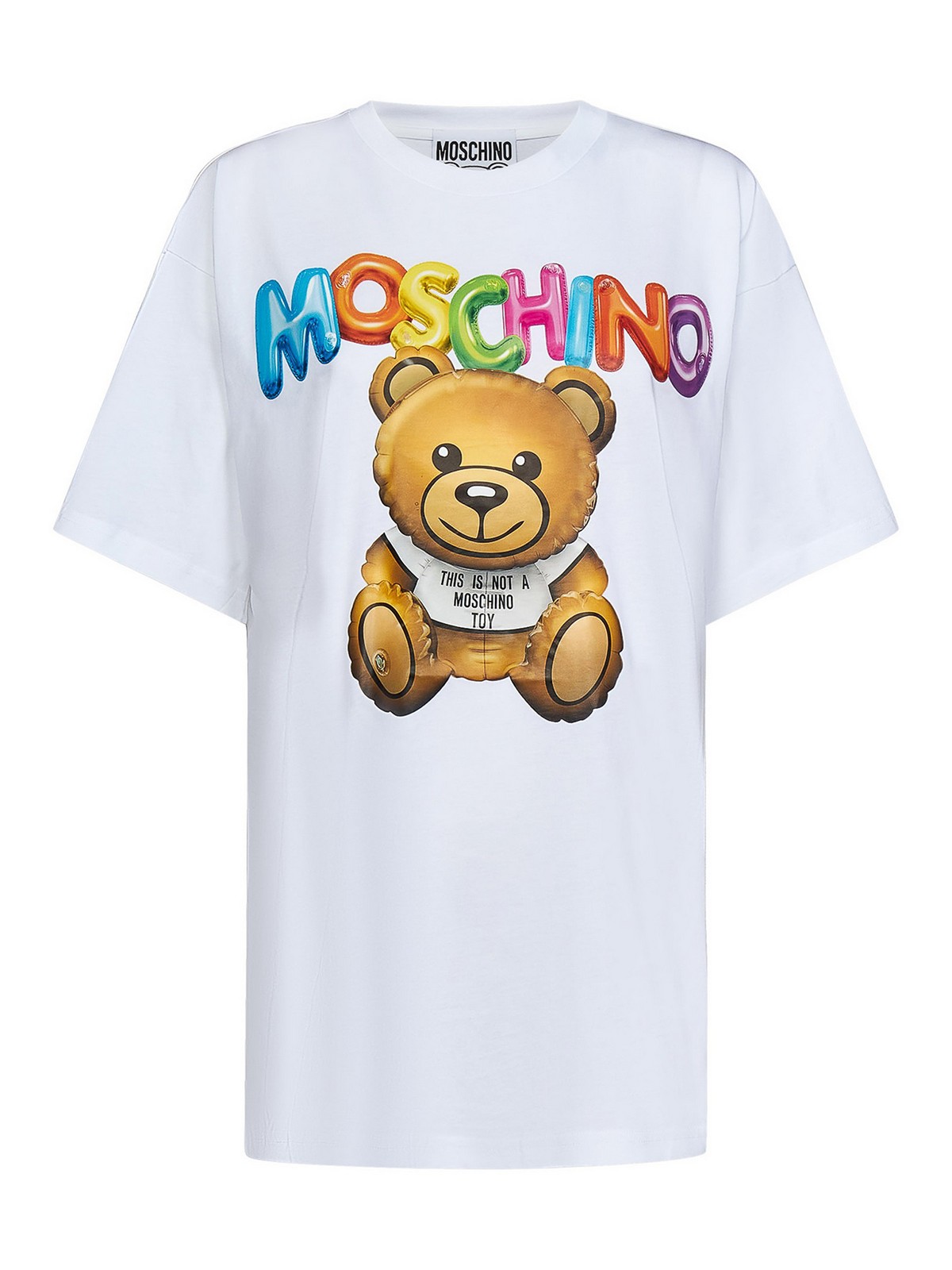 Moschino Teddy Printed Cotton T-shirt In White