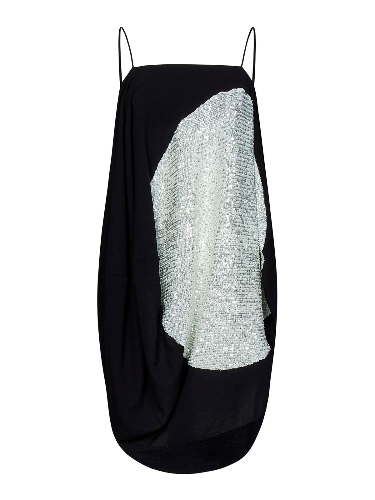 Nina Ricci Knee Lenght Dress With Sequins In Black