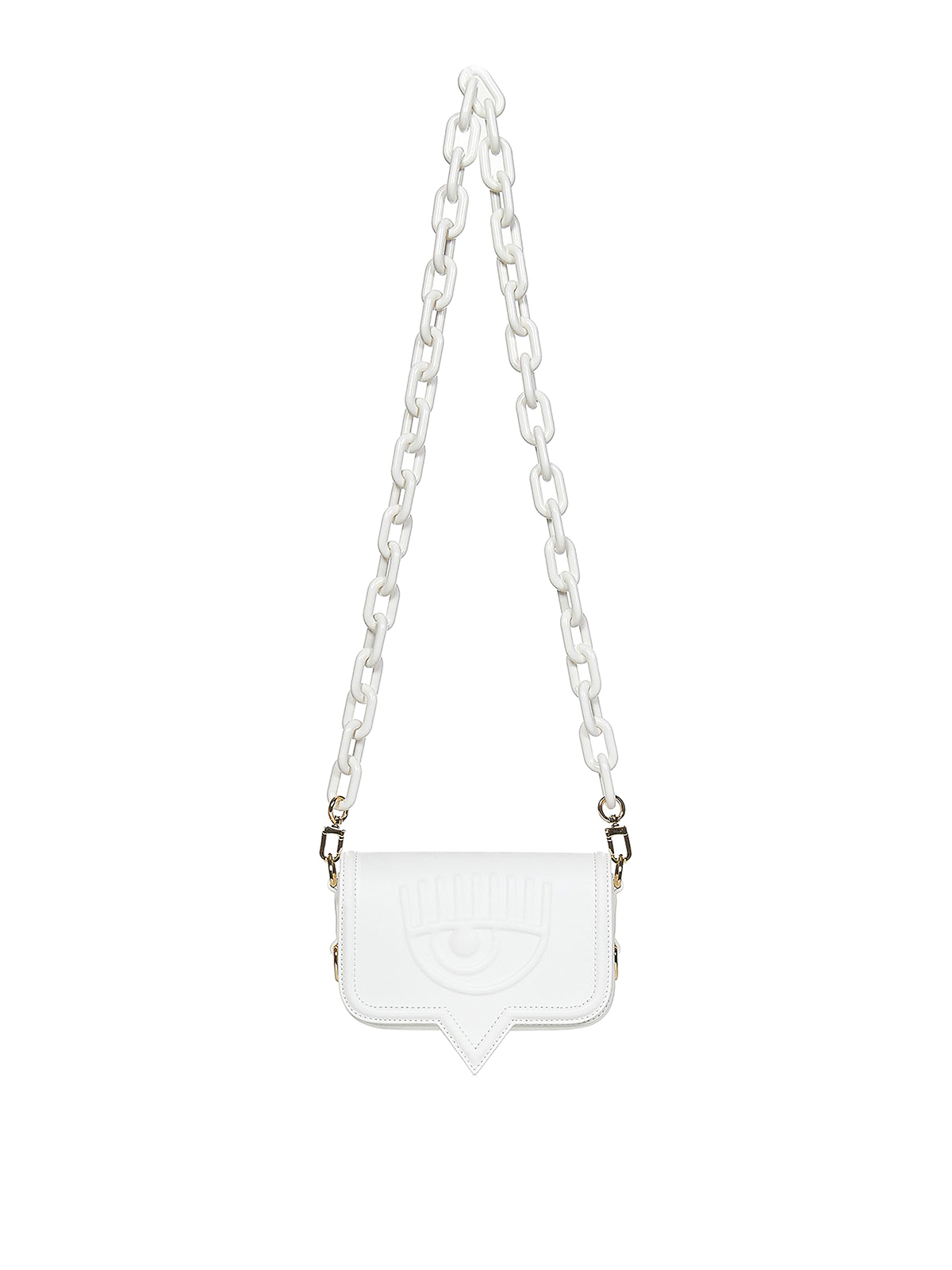 Chiara Ferragni Eyelike Embossed faux-leather wallet-on-chain