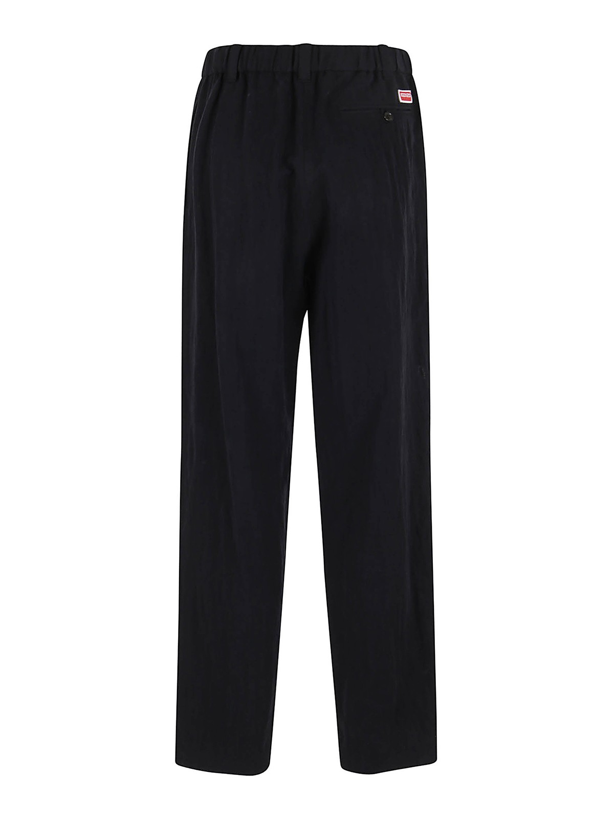 Shop Kenzo Pleated Lyocell Pants In Black