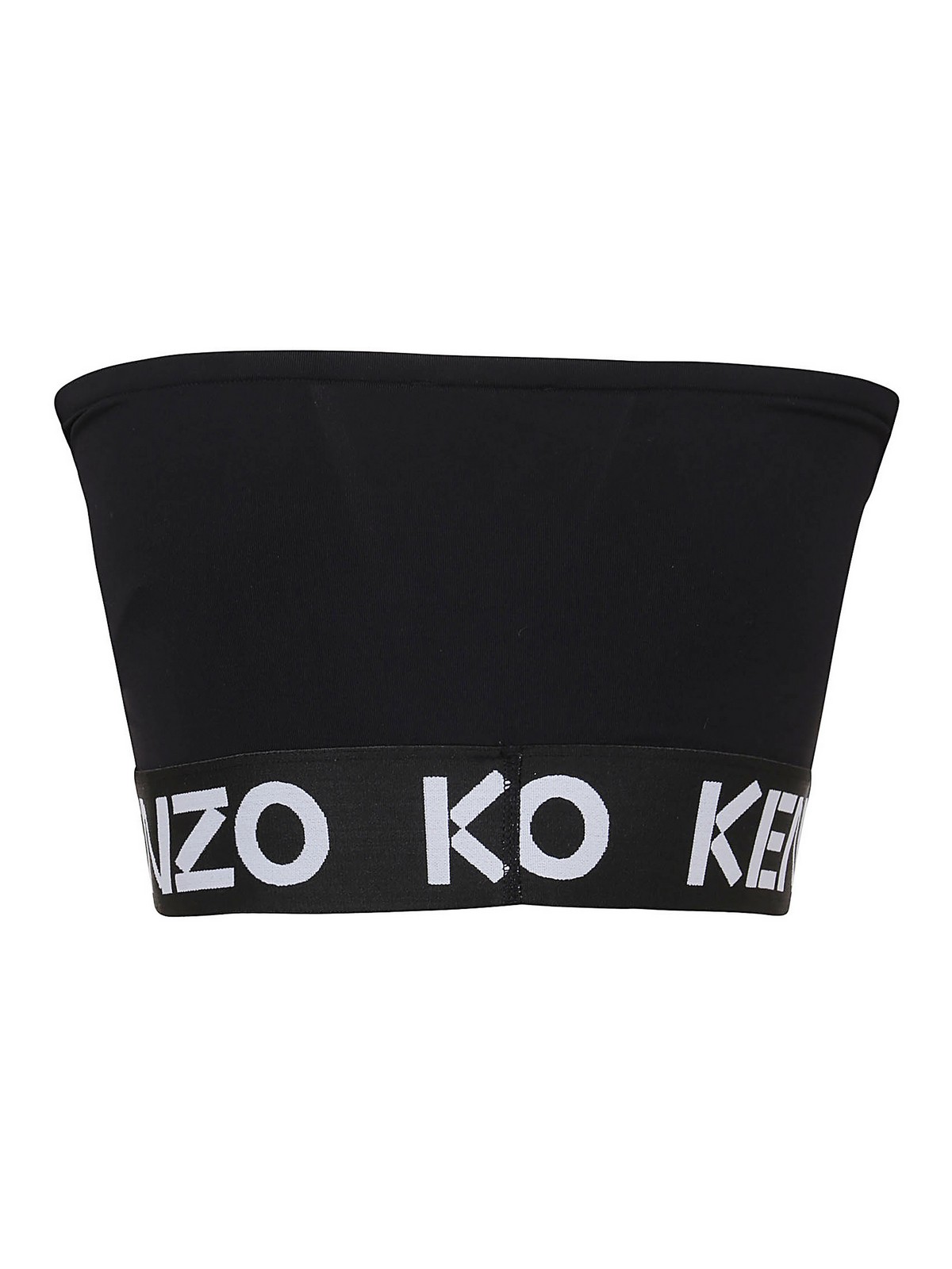 Shop Kenzo Black Logo Cropped Top