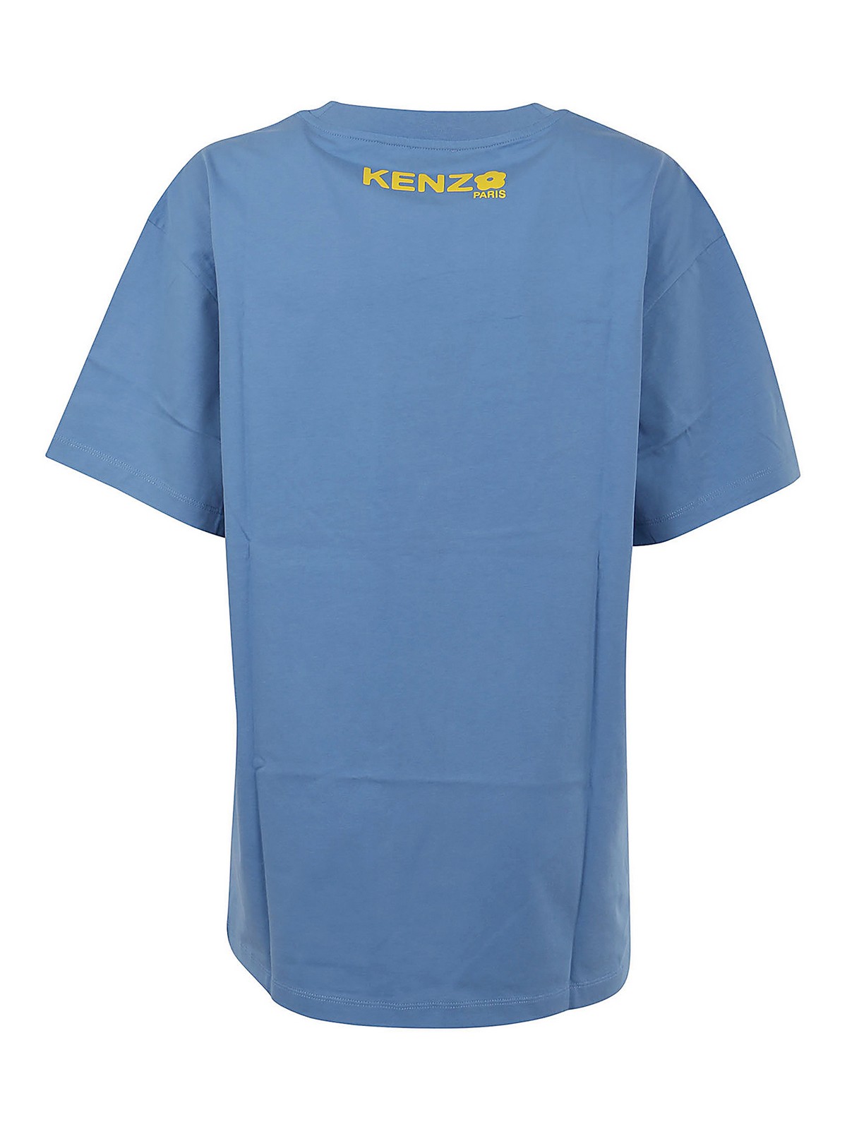 Shop Kenzo Cotton Logo T-shirt In Light Blue