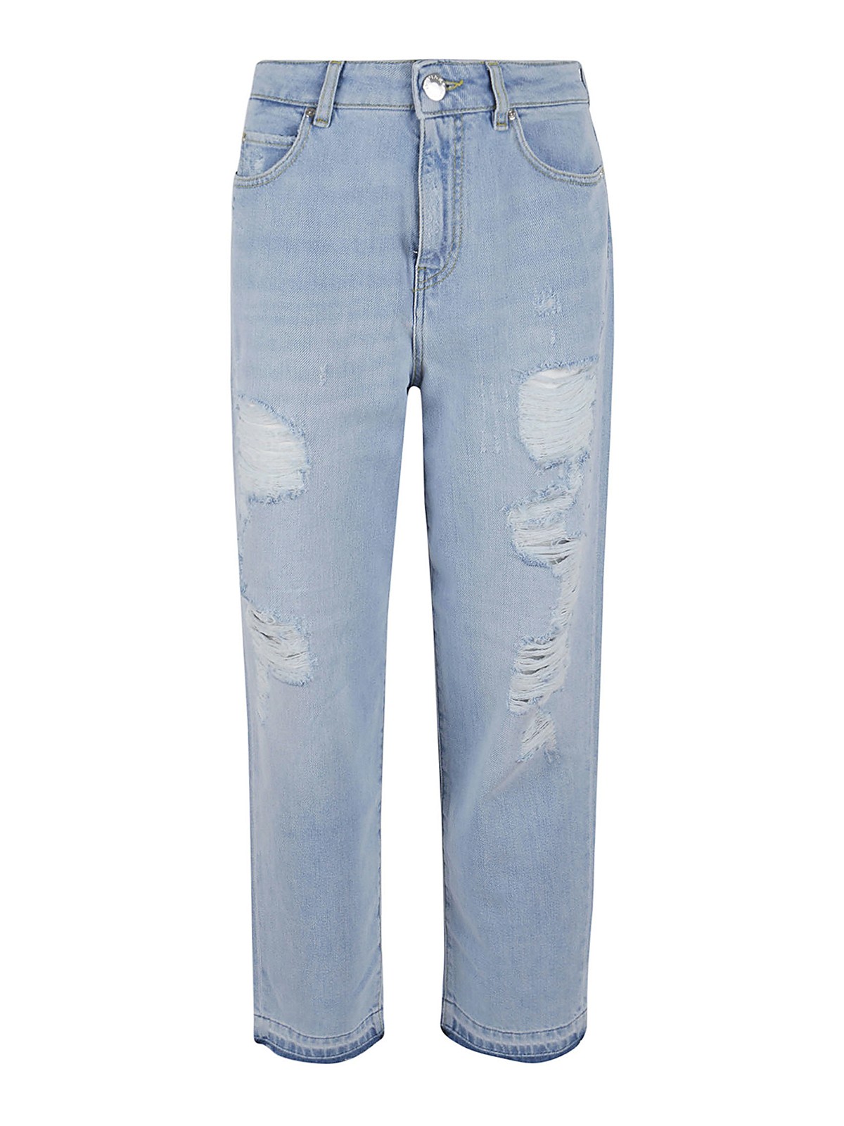 Straight Leg Ripped Denim Mom Jeans High Waisted Ripped Mom Jeans