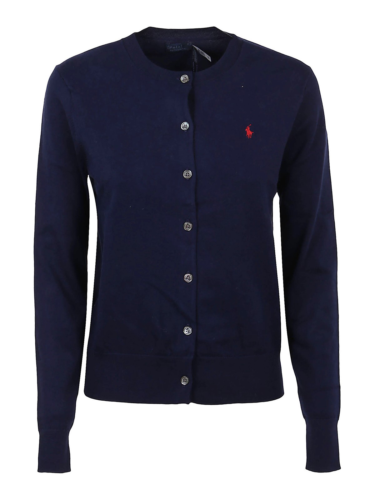 Polo Ralph Lauren Cotton Logo Knitted Cardigan In Blue