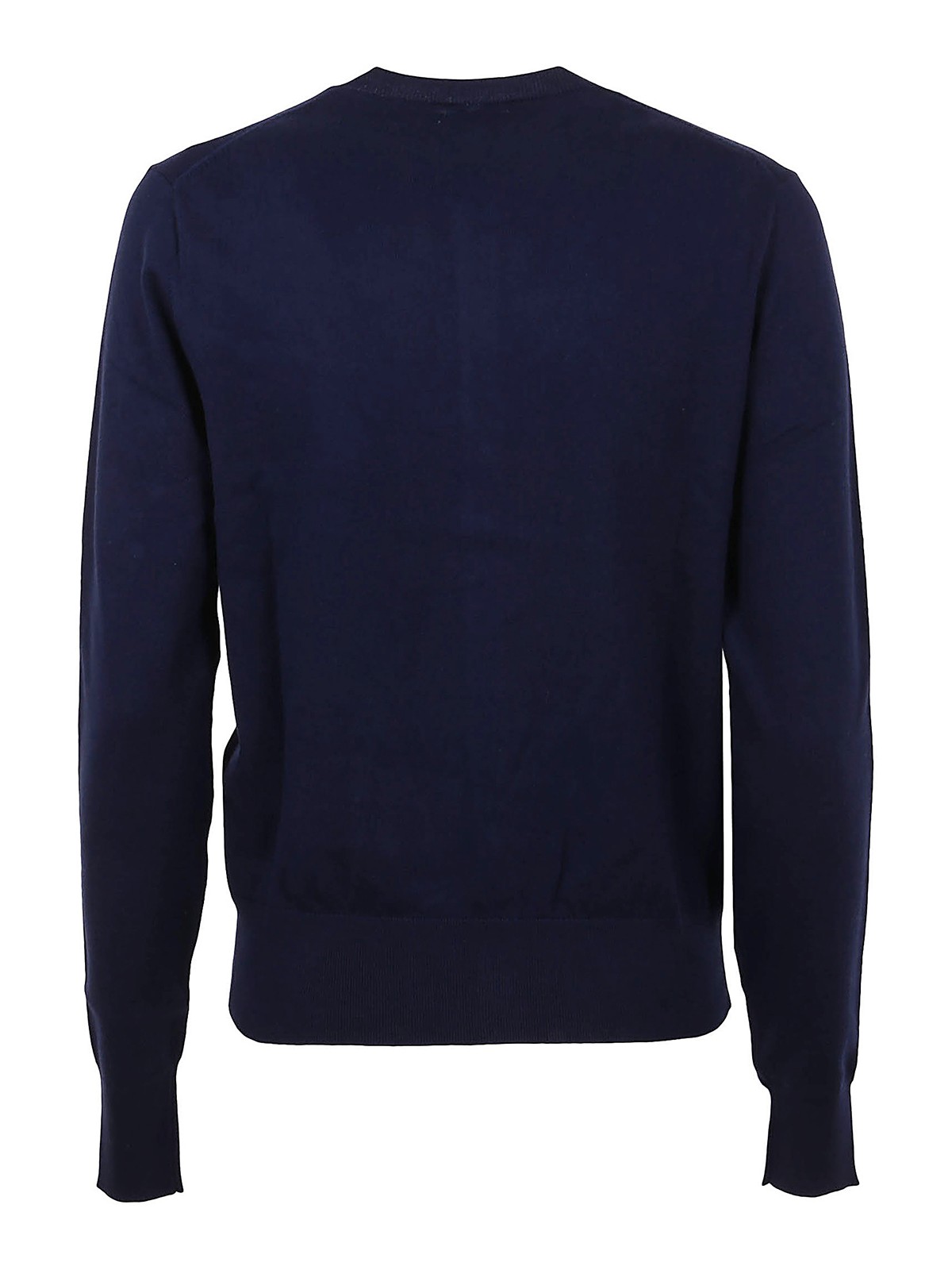 Shop Polo Ralph Lauren Cotton Logo Knitted Cardigan In Blue
