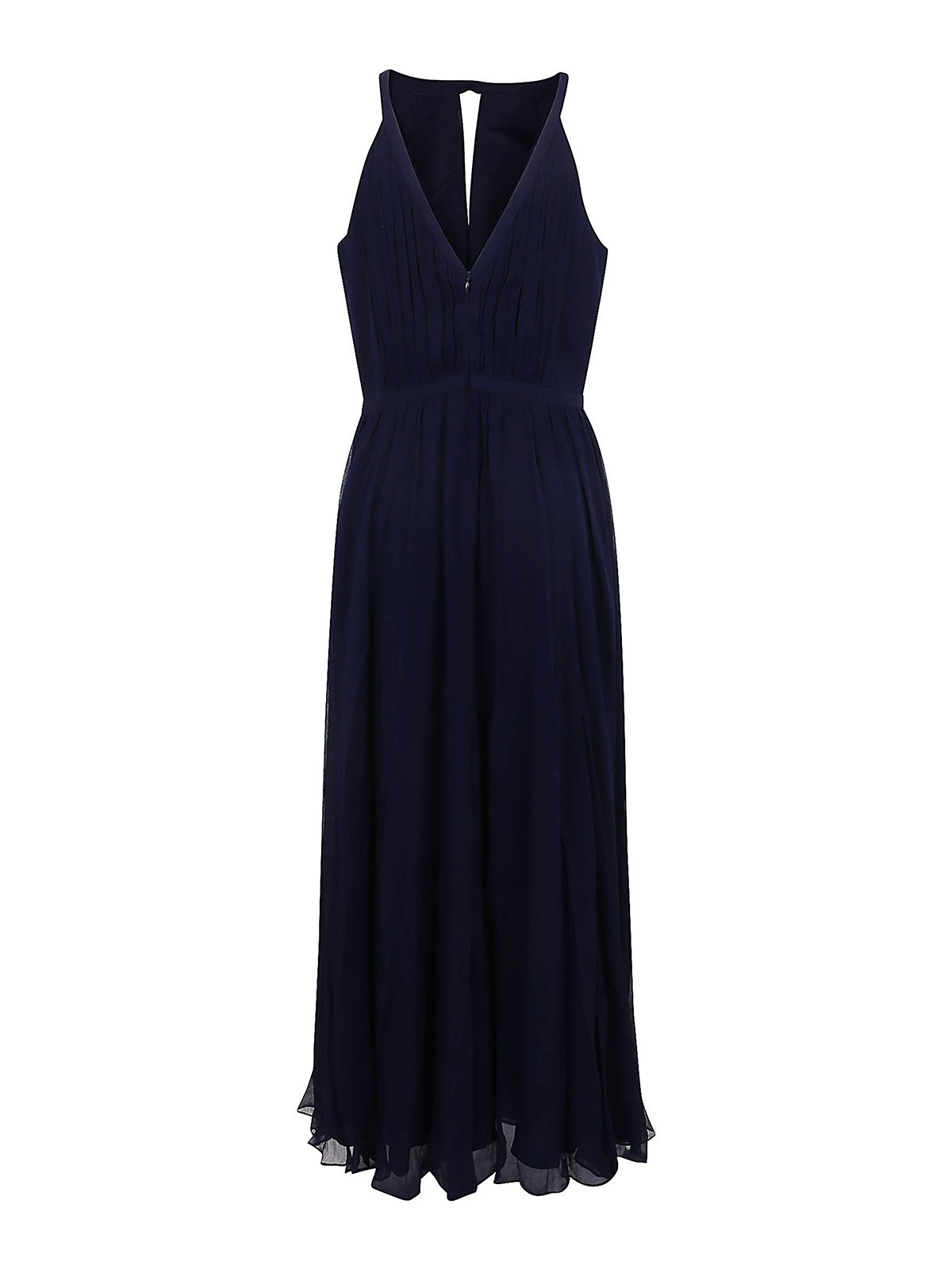 Polo Ralph Lauren Sheer effect v-neck long dress|211892422001 Polo Ralph Lauren Sheer effect v-neck long dress|211892422001