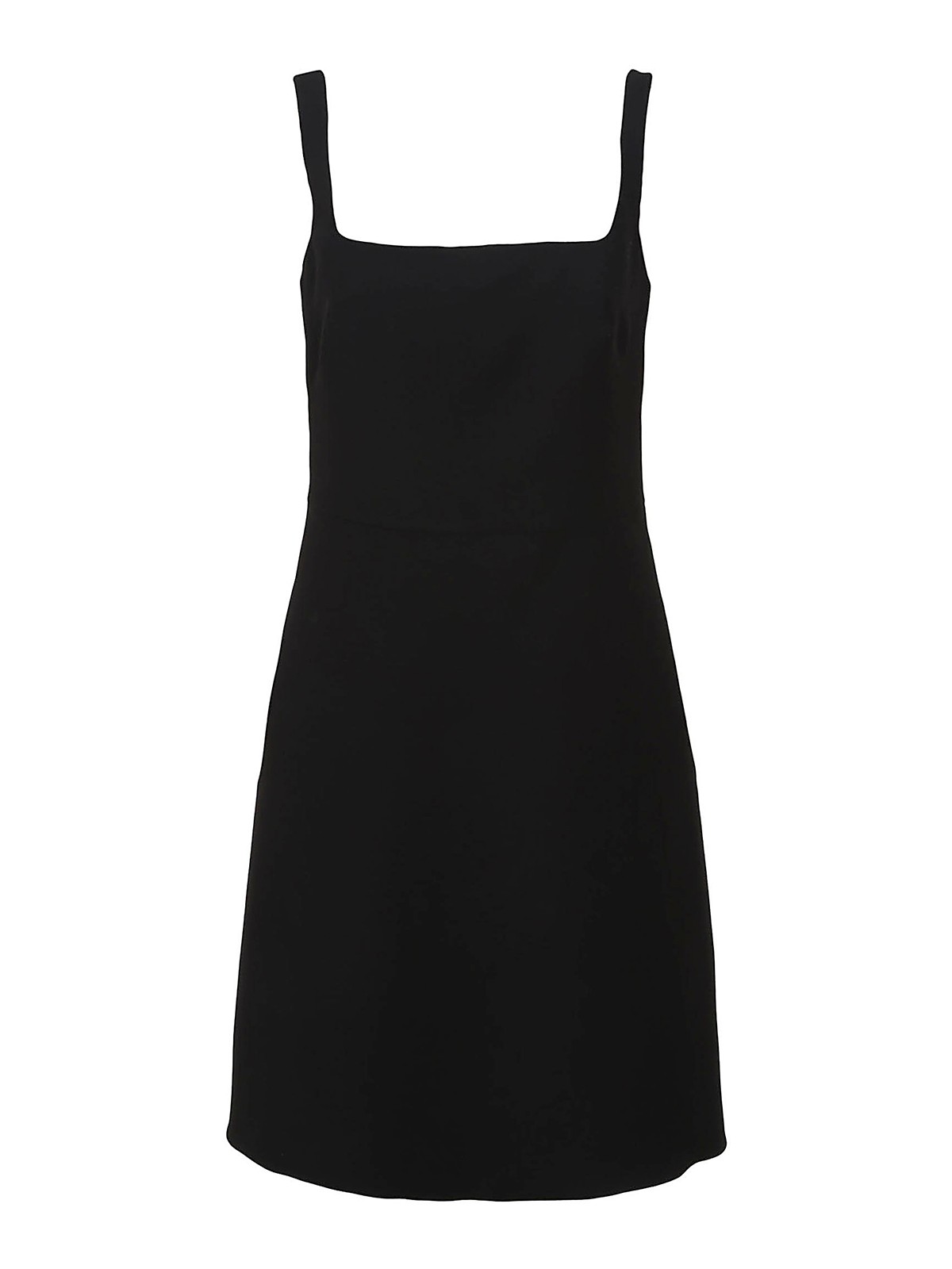 Valentino Wool Short Dress With Straps In Black