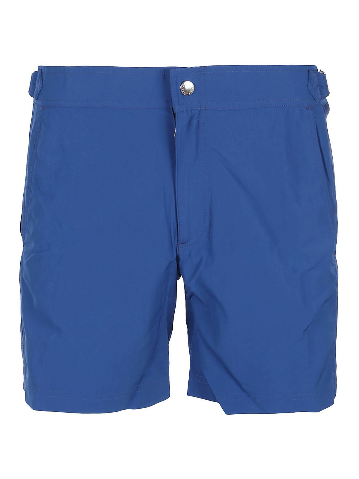 Shop Alexander Mcqueen Bermuda Swimwear With Pocket In Blue