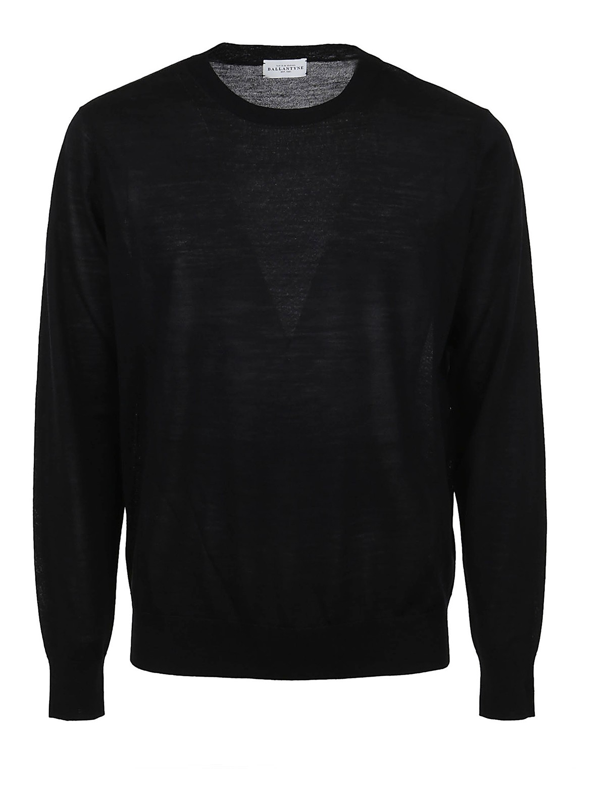 Ballantyne Wool Crewneck  Knitted Pullover In Negro