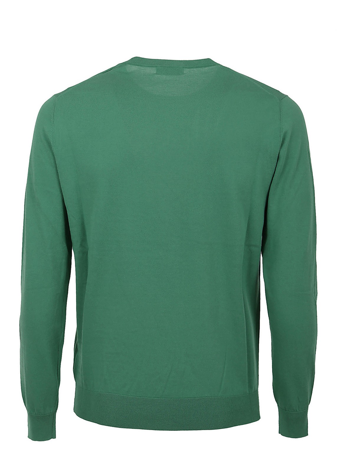 Shop Ballantyne Cotton Crewneck  Knitted Pullover In Green