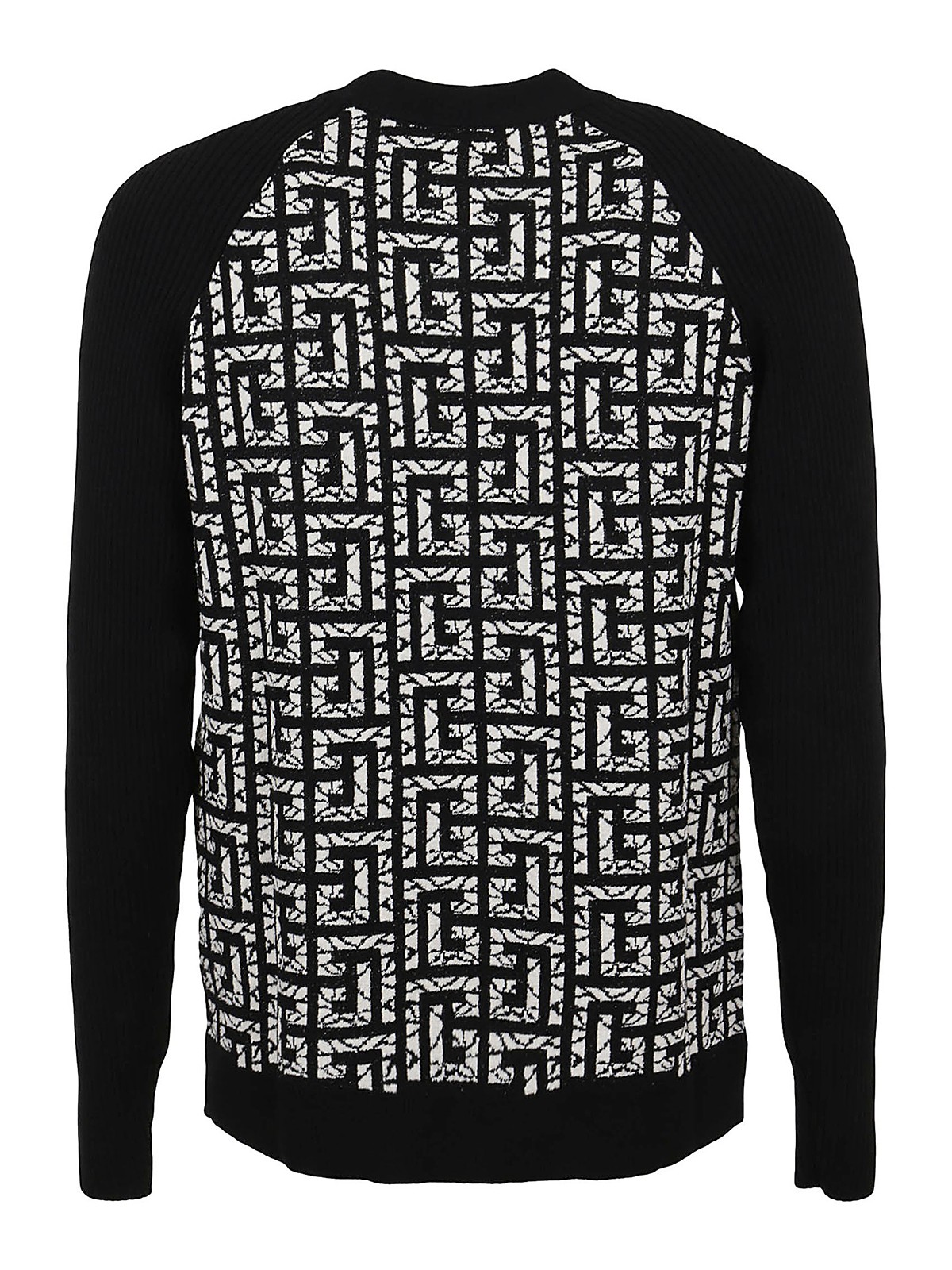 Balmain Black & White Monogram Sweatshirt Balmain