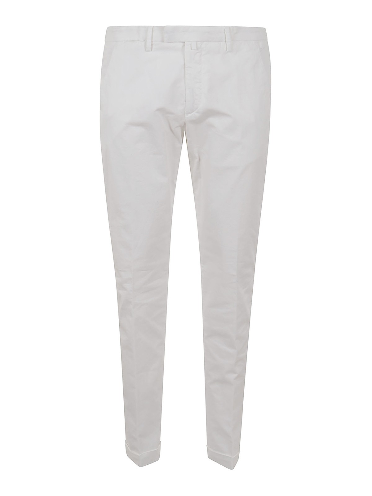 Briglia 1949 Cotton Trousers With Turn Ups In White