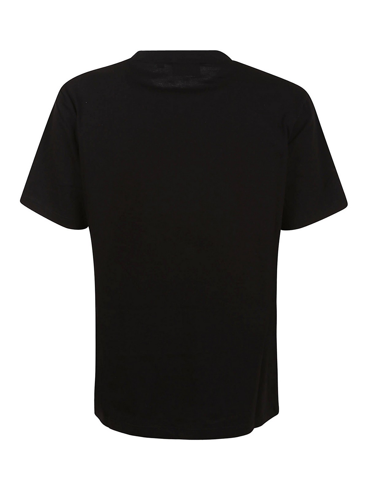 Shop Gcds Crewneck Cotton Printed T-shirt In Black