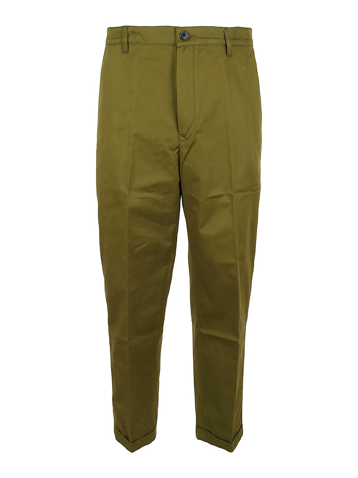 Kenzo Green Crop Chino Tailored Trousers